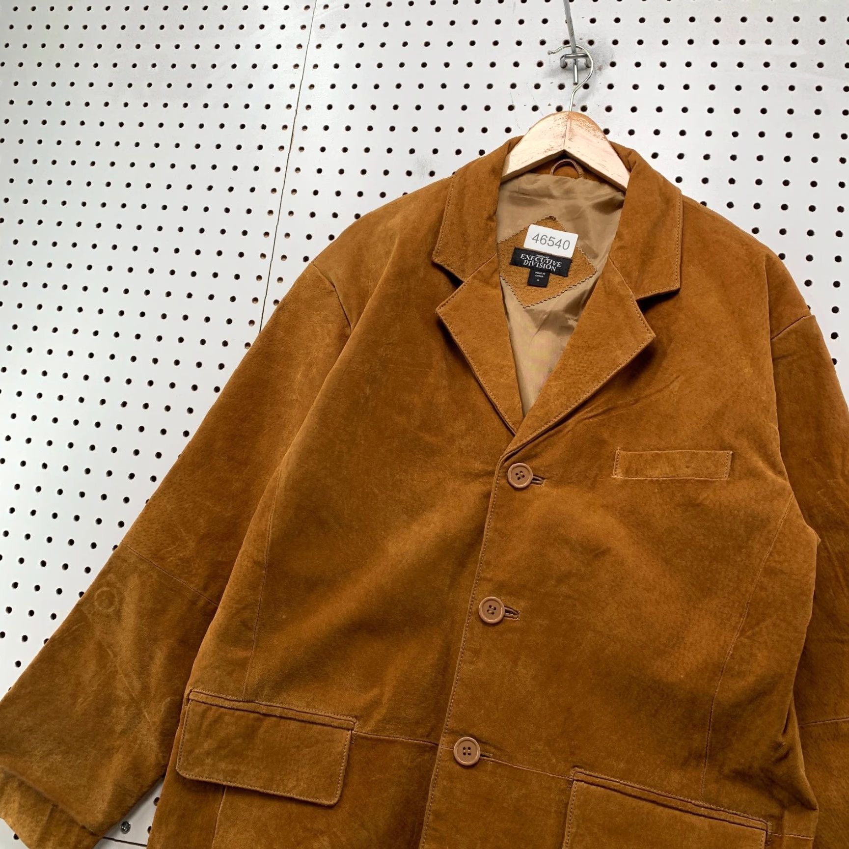 Haband Haband Executive Division Suede Blazer Jacket Mens Large Brown Sports Coat Size 42R - 5 Thumbnail