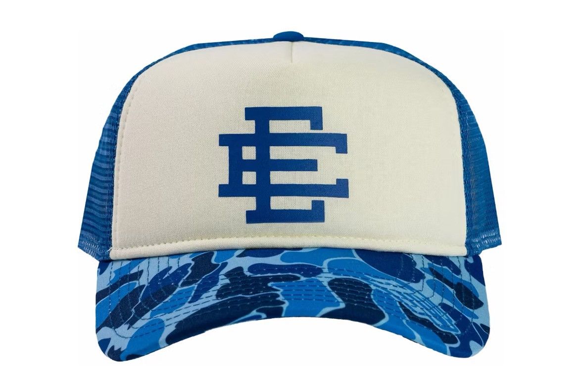 Eric Emanuel Eric Emanuel EE blue camo trucker snapback hat Size ONE SIZE - 1 Thumbnail