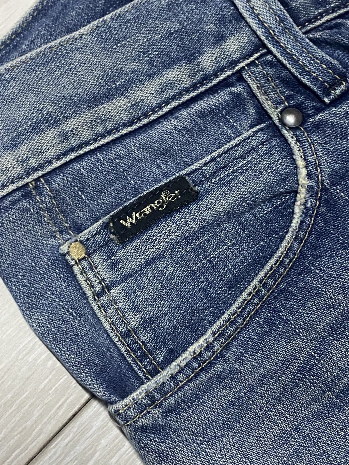 KOZABURO × Wrangler Wrangler Euro Fit Wide Leg Baggy Distressed Jeans Size US 34 / EU 50 - 13 Thumbnail