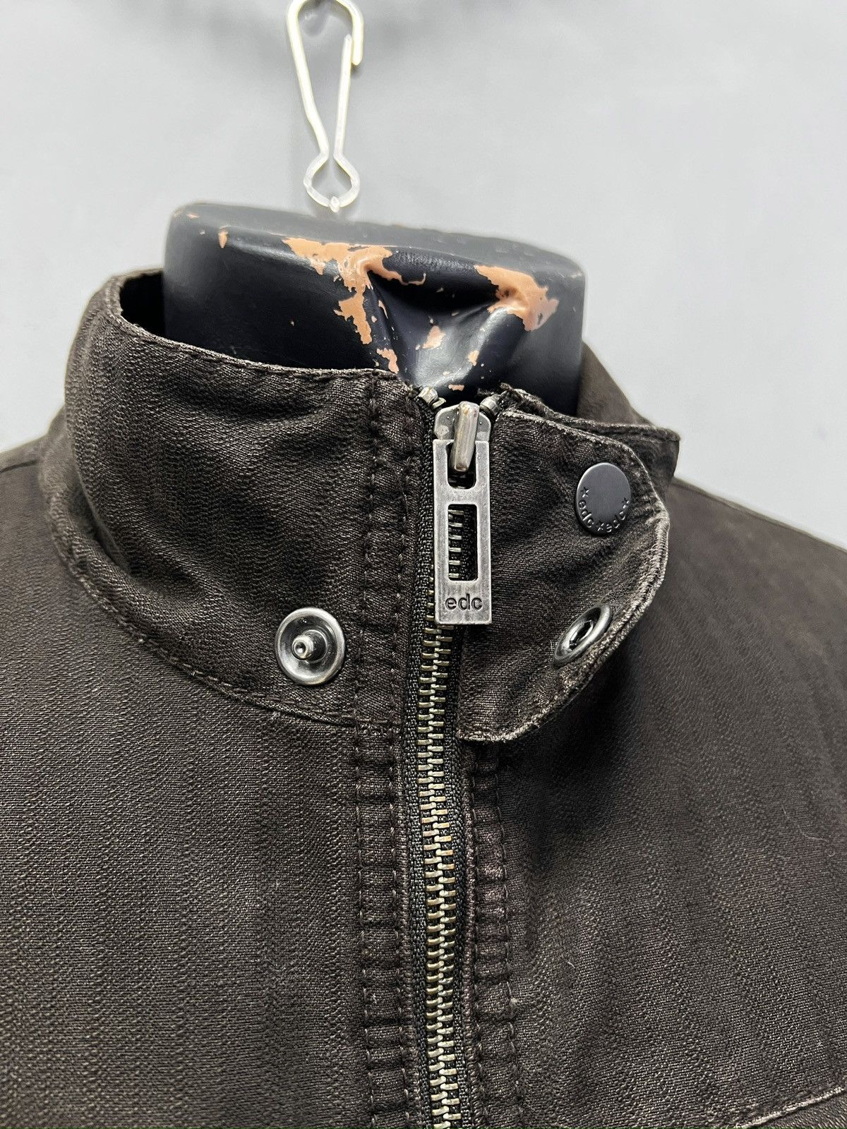 Esprit Vintage Black Biker Style Zip Jacket Military Utility Size US M / EU 48-50 / 2 - 6 Thumbnail