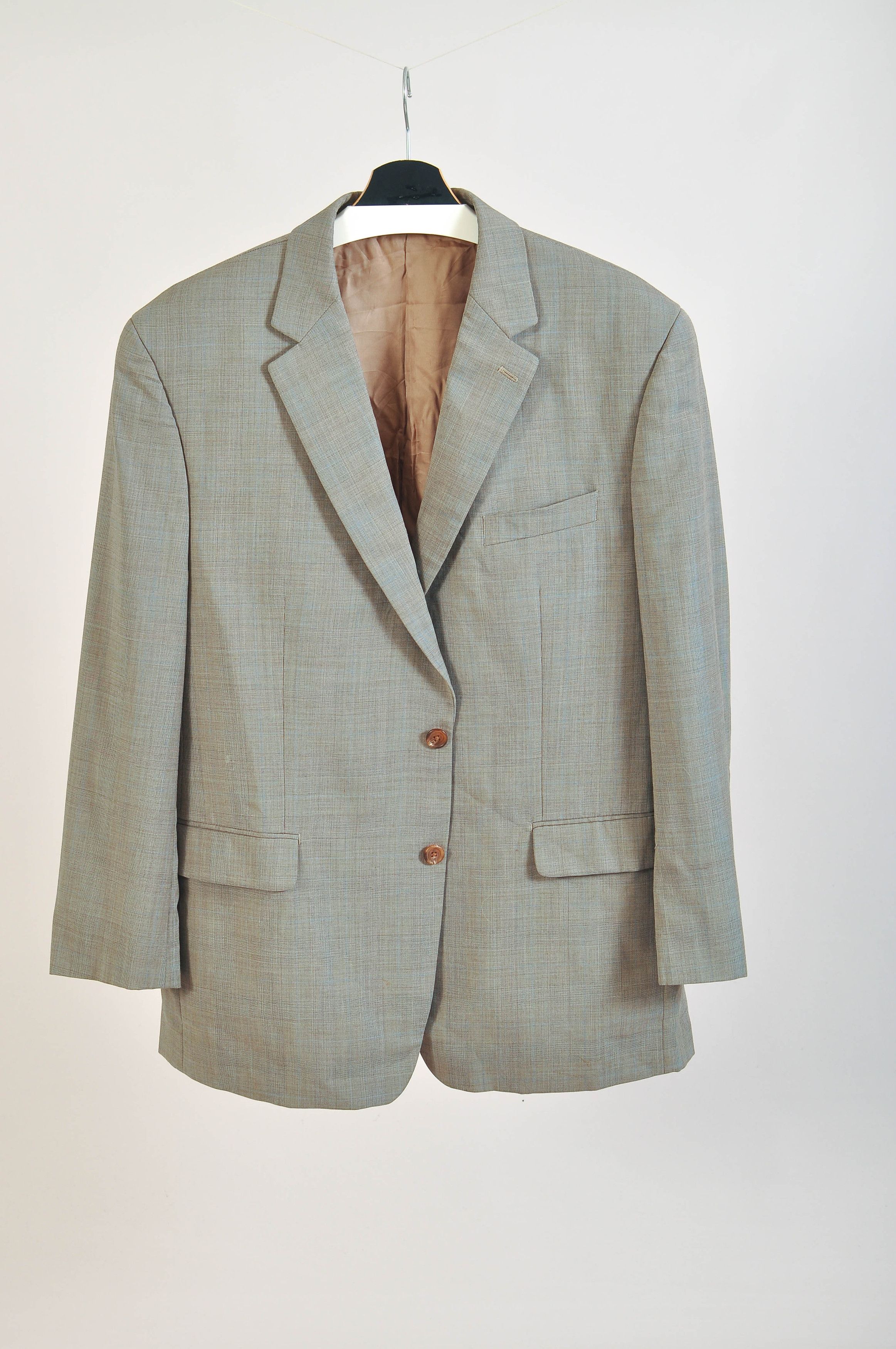 Ralph Lauren Vintage 00s Ralph Lauren Wool Checkered Blazer Size 46R - 1 Thumbnail