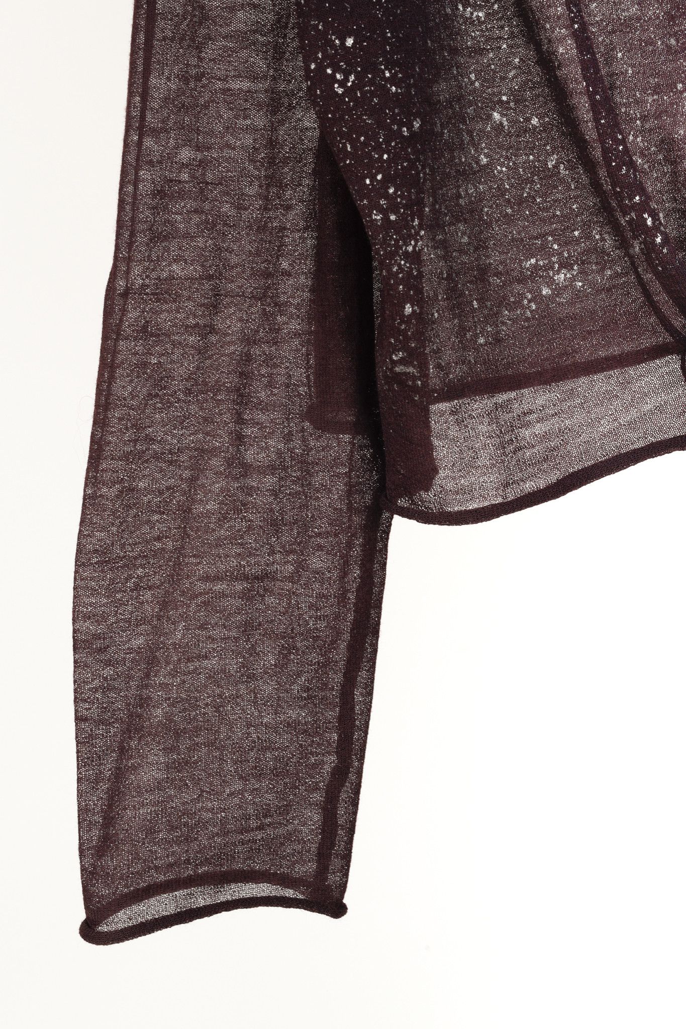 Sarah Pacini Sarah Pacini Burgundy Metallic-Splatter Knit Sweater Size ONE SIZE - 6 Thumbnail