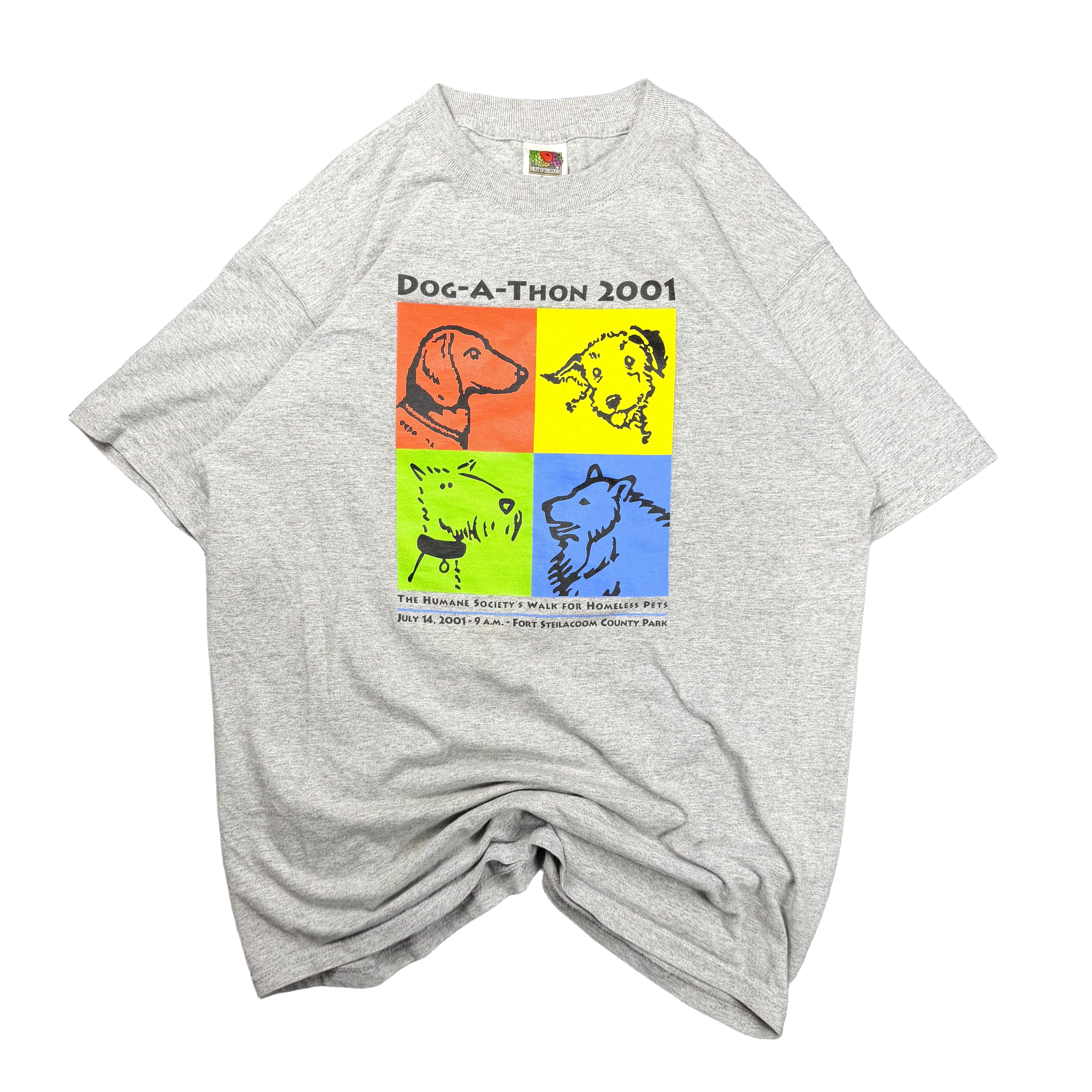 Vintage Vintage 2001 Fruit of the Loom Dog-A-Thon Tee T-Shirt Large Size US L / EU 52-54 / 3 - 1 Thumbnail