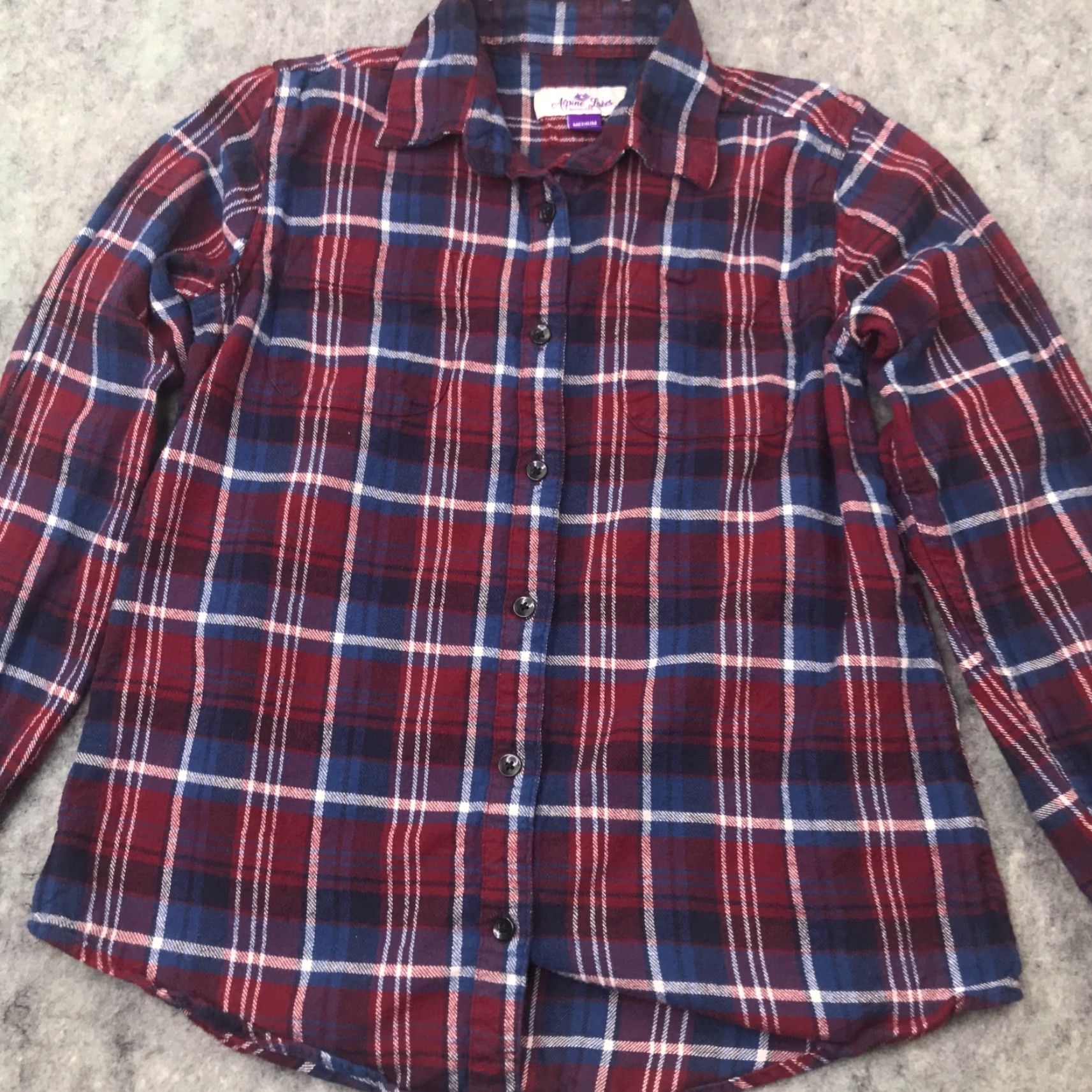 Vintage ALPINE LAKES Women's Button-Up Shirt Medium Red Plaid Cotton Flannel Long Sleeve Casual Size M / US 6-8 / IT 42-44 - 2 Thumbnail