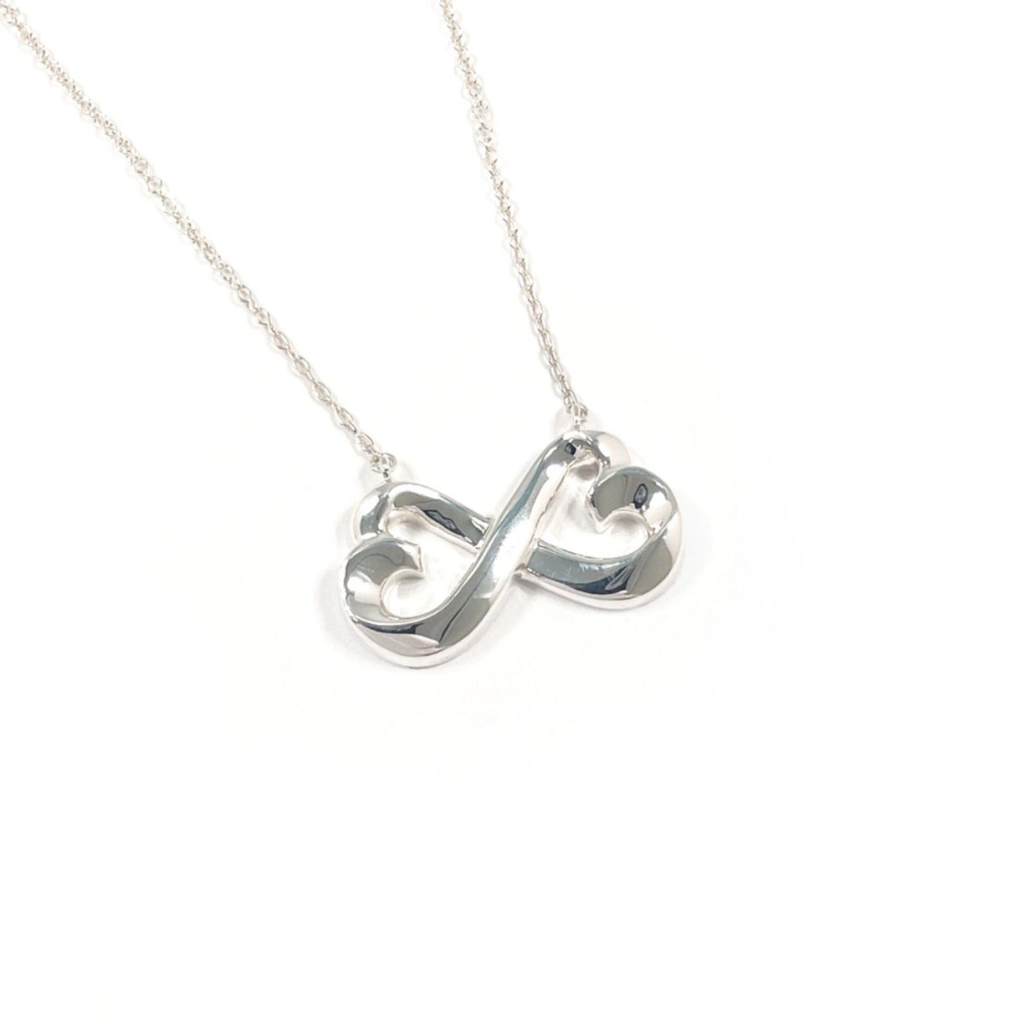 Tiffany & Co. TIFFANY&Co. Tiffany Double Loving Heart Paloma Picasso Necklace, Sterling Silver 925, Women's Size ONE SIZE - 1 Thumbnail