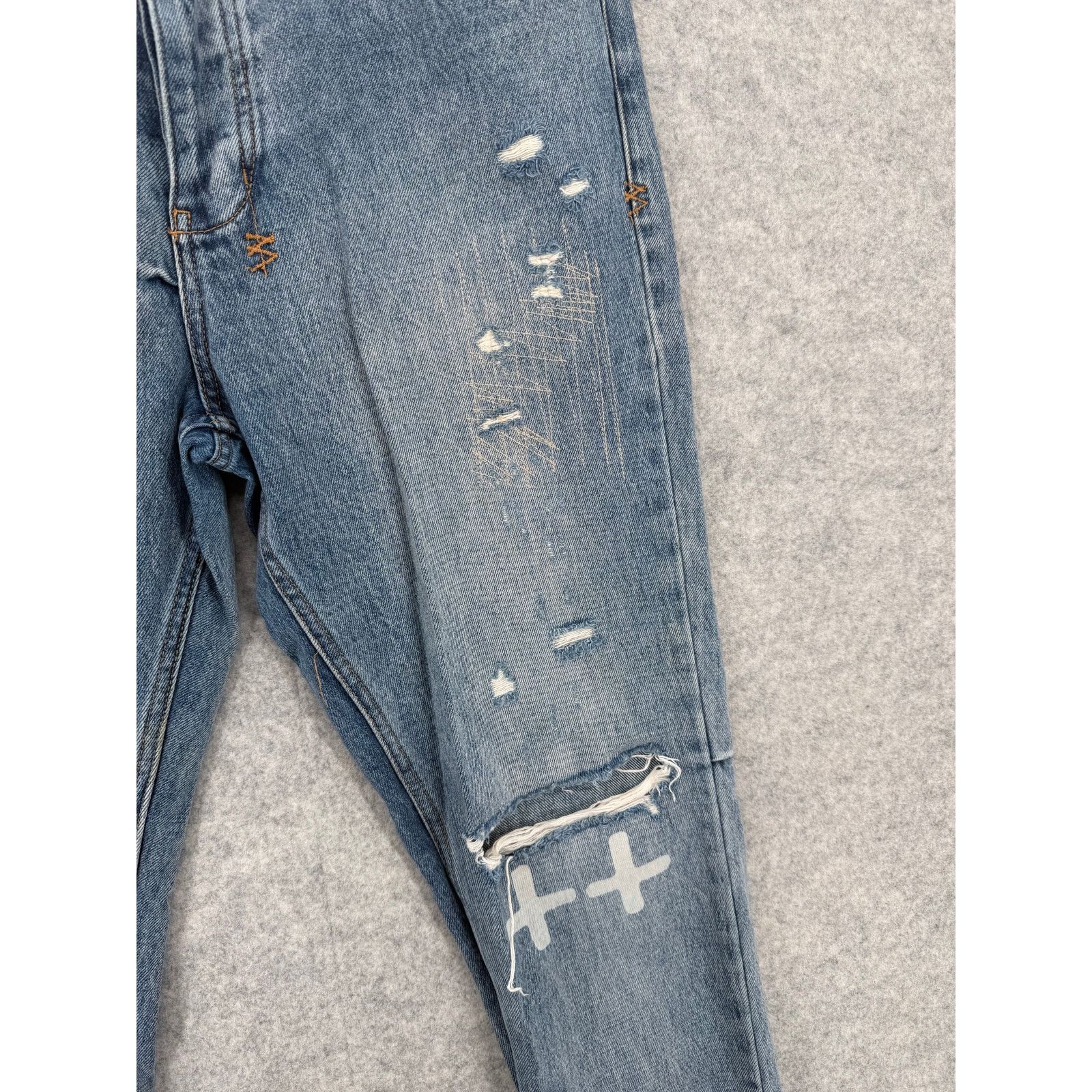 Ksubi NEW Ksubi Chitch Plus One Ripped Light Blue Jeans Size 36 Size US 36 / EU 52 - 8 Thumbnail