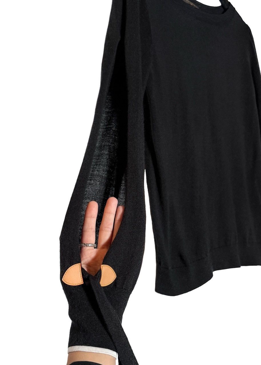 Louis Vuitton Louis Vuitton Black Cashmere Wool Open Arms Thin Sweater Size M / US 6-8 / IT 42-44 - 3 Thumbnail