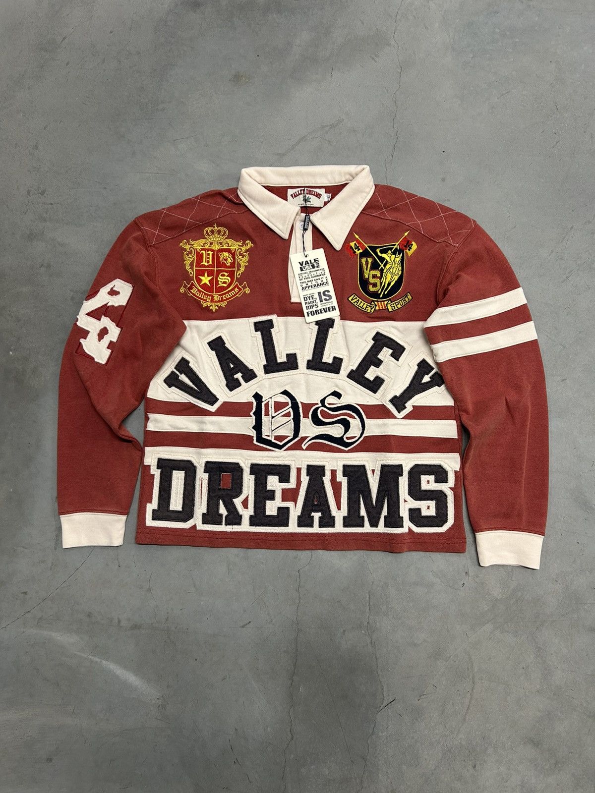 Vale Vale Forever Valley Dreams Rugby Polo Shirt Red Redwood | Grailed