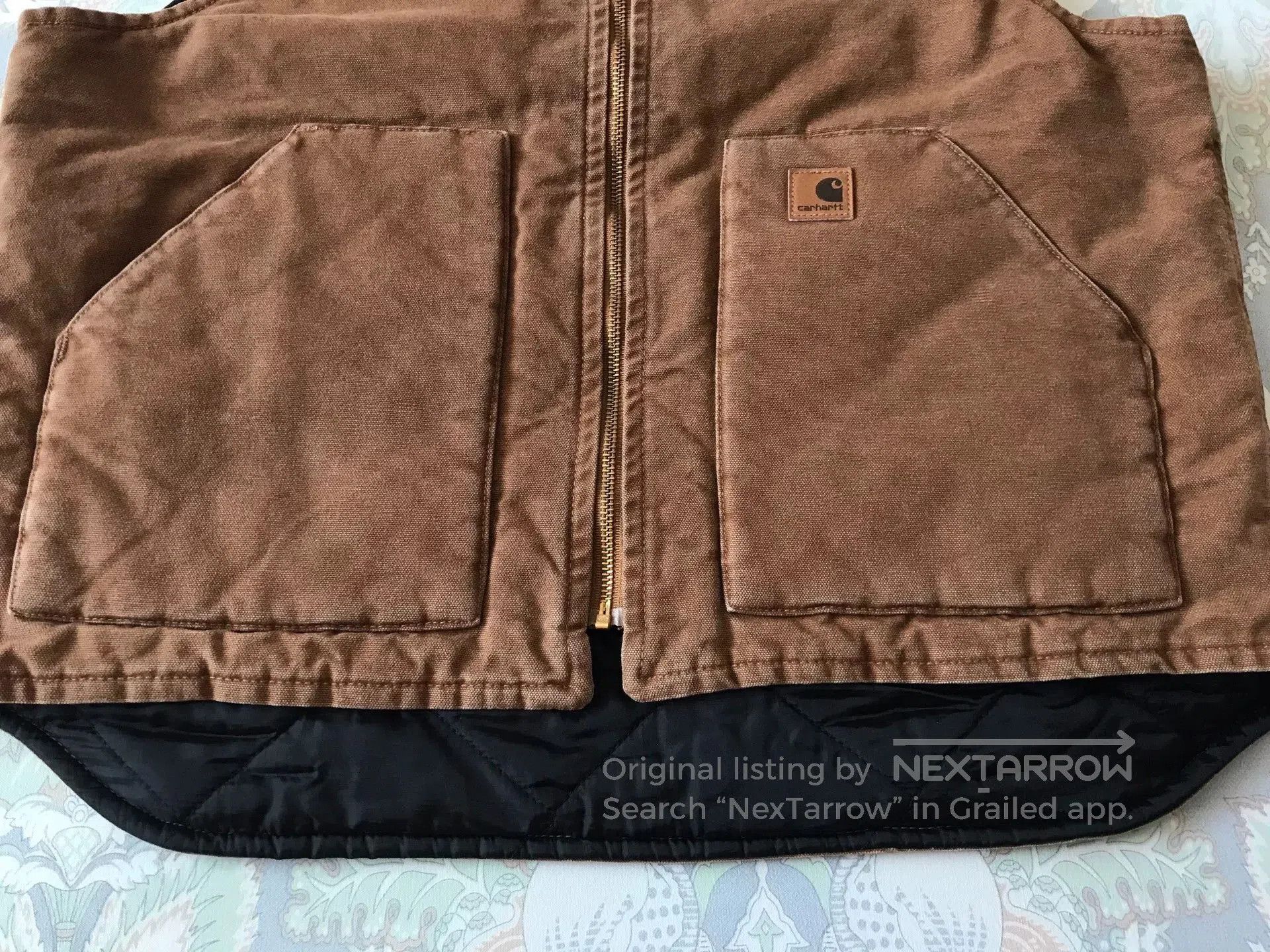 Carhartt Carhartt V02 Brown Washed Canvas Vest. Size US L / EU 52-54 / 3 - 4 Thumbnail