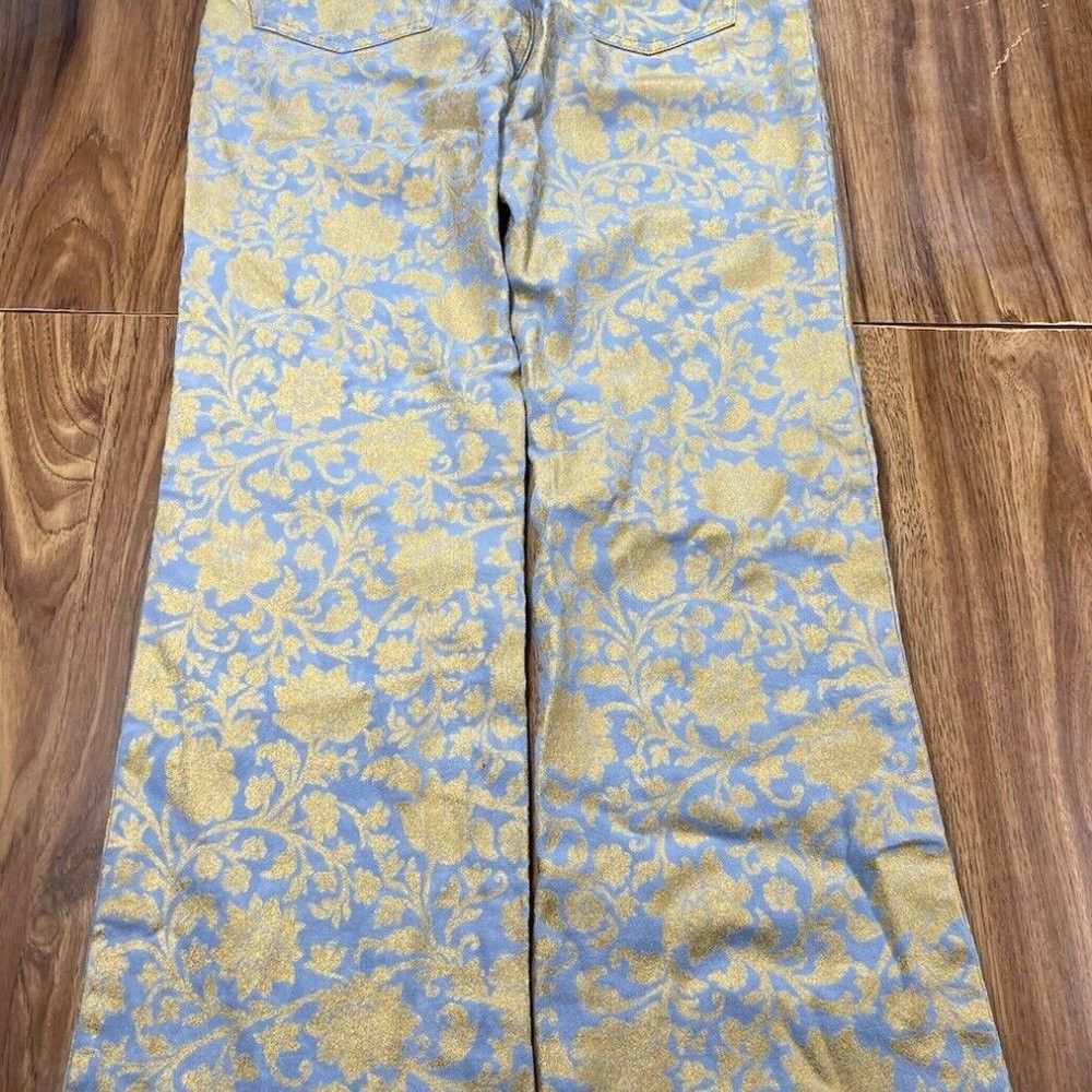 Just Cavalli Just Cavalli Women’s Gold Blue VTG Jeans Pants Sz 28 Size 28" / US 6 / IT 42 - 14 Thumbnail