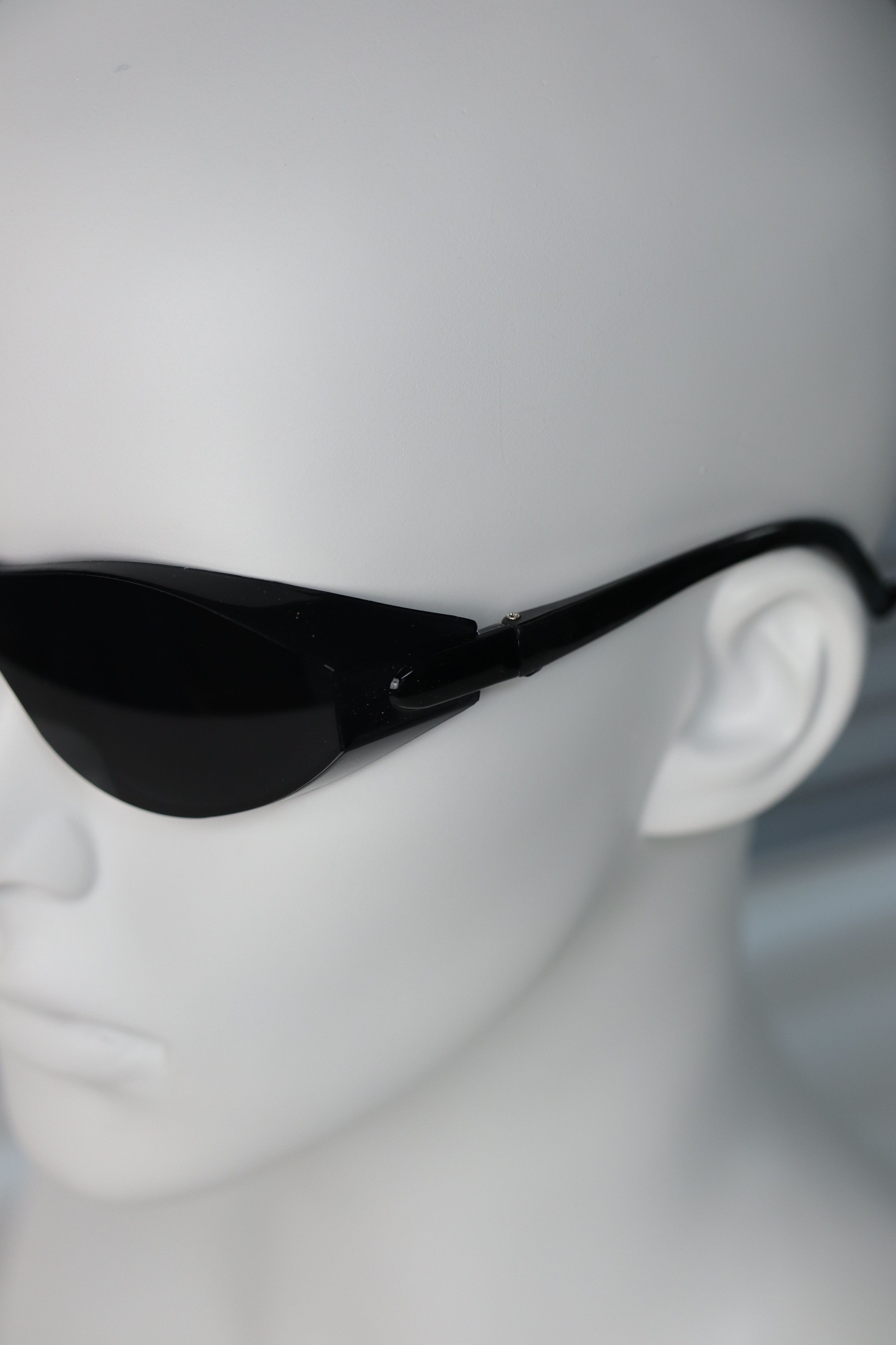 Japanese Brand Y2k Large Wide Safety Glasses Sunglasses Black Unisex OS Size ONE SIZE - 9 Thumbnail