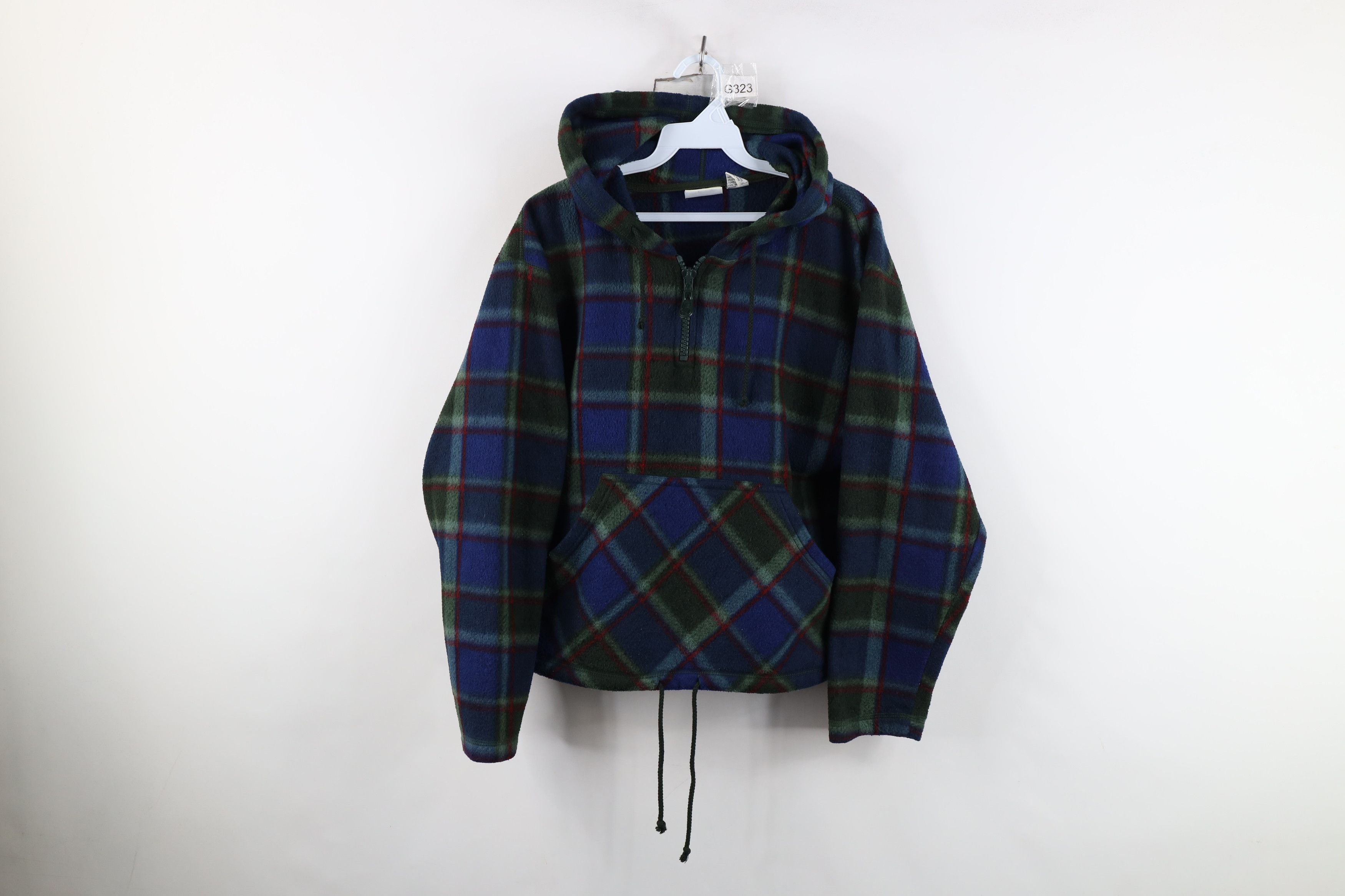 Vintage 90s Streetwear Cropped Fleece Hoodie Sweatshirt