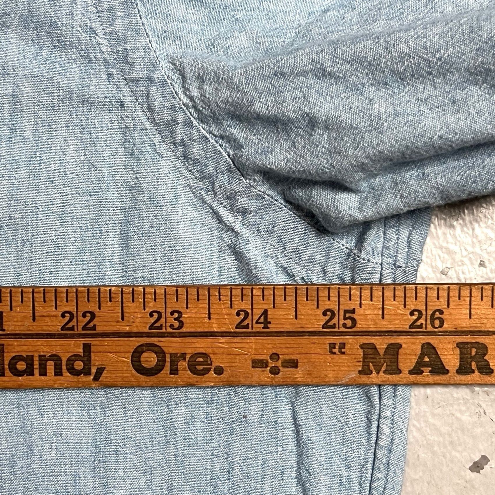Vintage Vintage Polo Sport Ralph Lauren USA Flag Chambray Work Shirt L Size US L / EU 52-54 / 3 - 5 Thumbnail