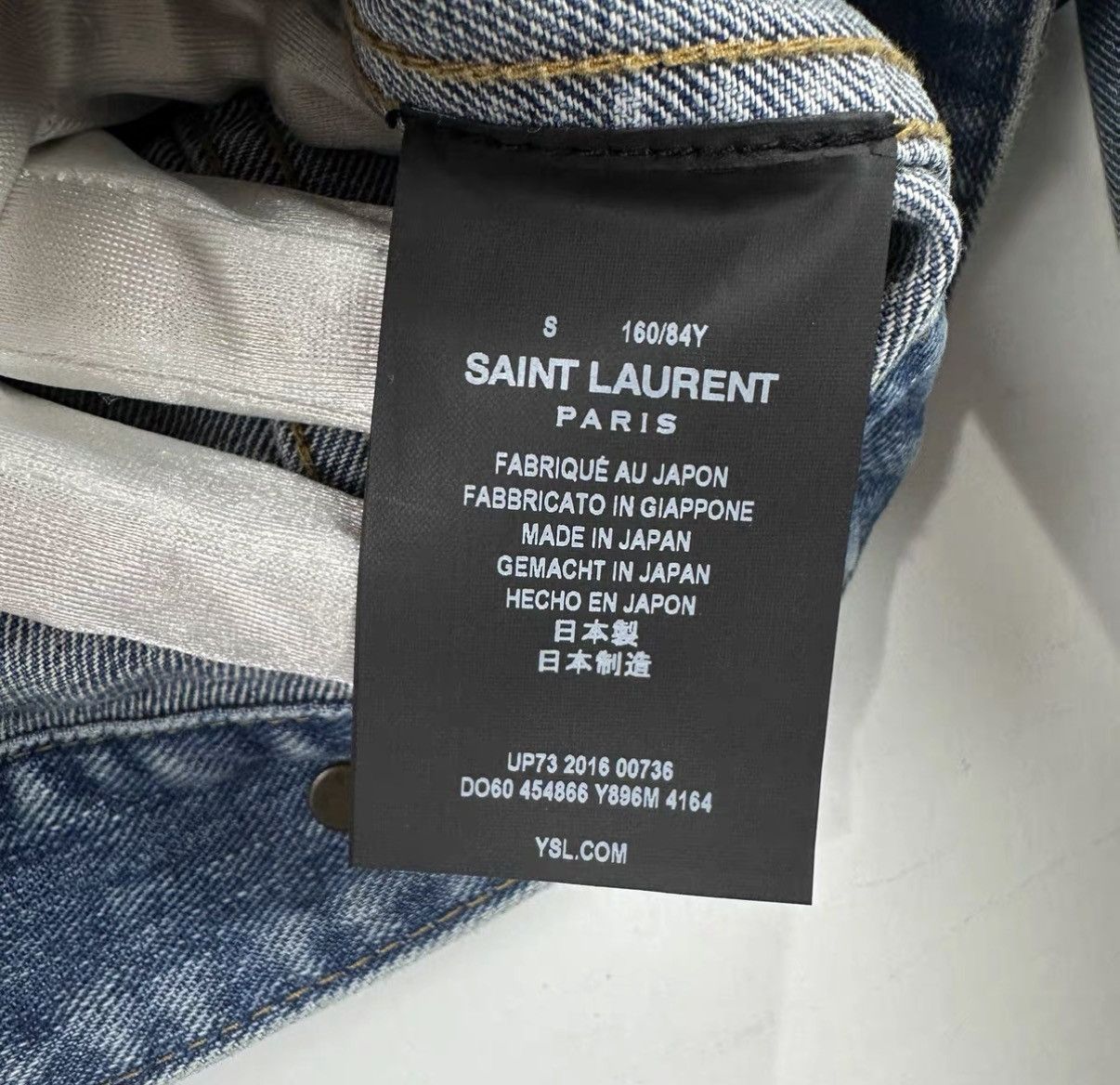 Saint Laurent Paris Saint Laurent Washed Blue Short Denim Jacket J42 Size S / US 4 / IT 40 - 6 Thumbnail