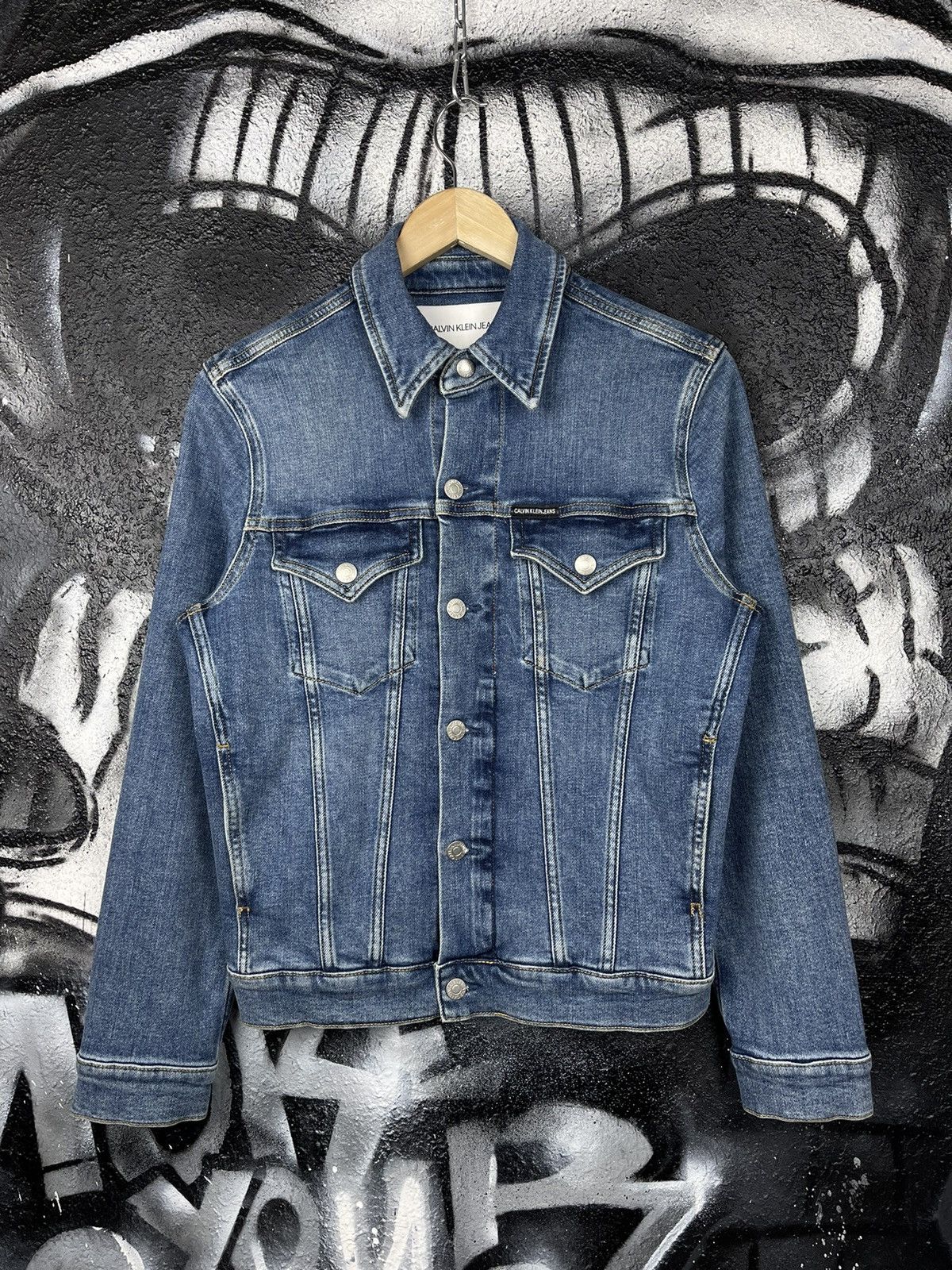 Calvin Klein Calvin Klein Jeans Foundation Trucker Denim Jacket Men’s S Size US S / EU 44-46 / 1 - 2 Thumbnail