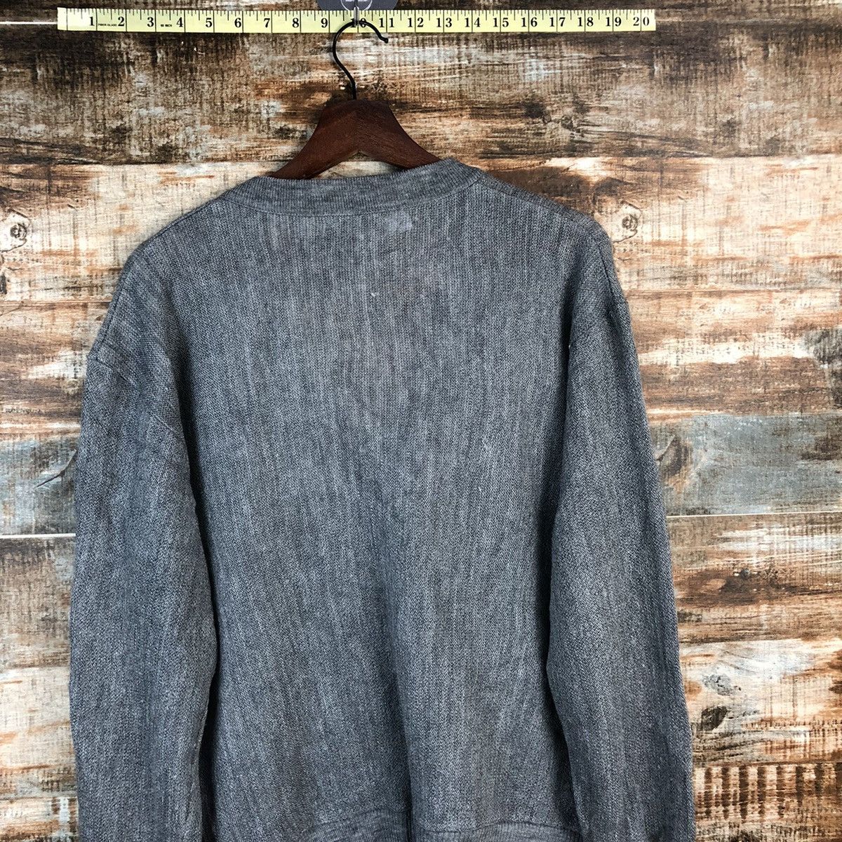 Japanese Brand DL Crocodille vintage Gray Cardigan Knitwear #C604 Size US M / EU 48-50 / 2 - 14 Thumbnail