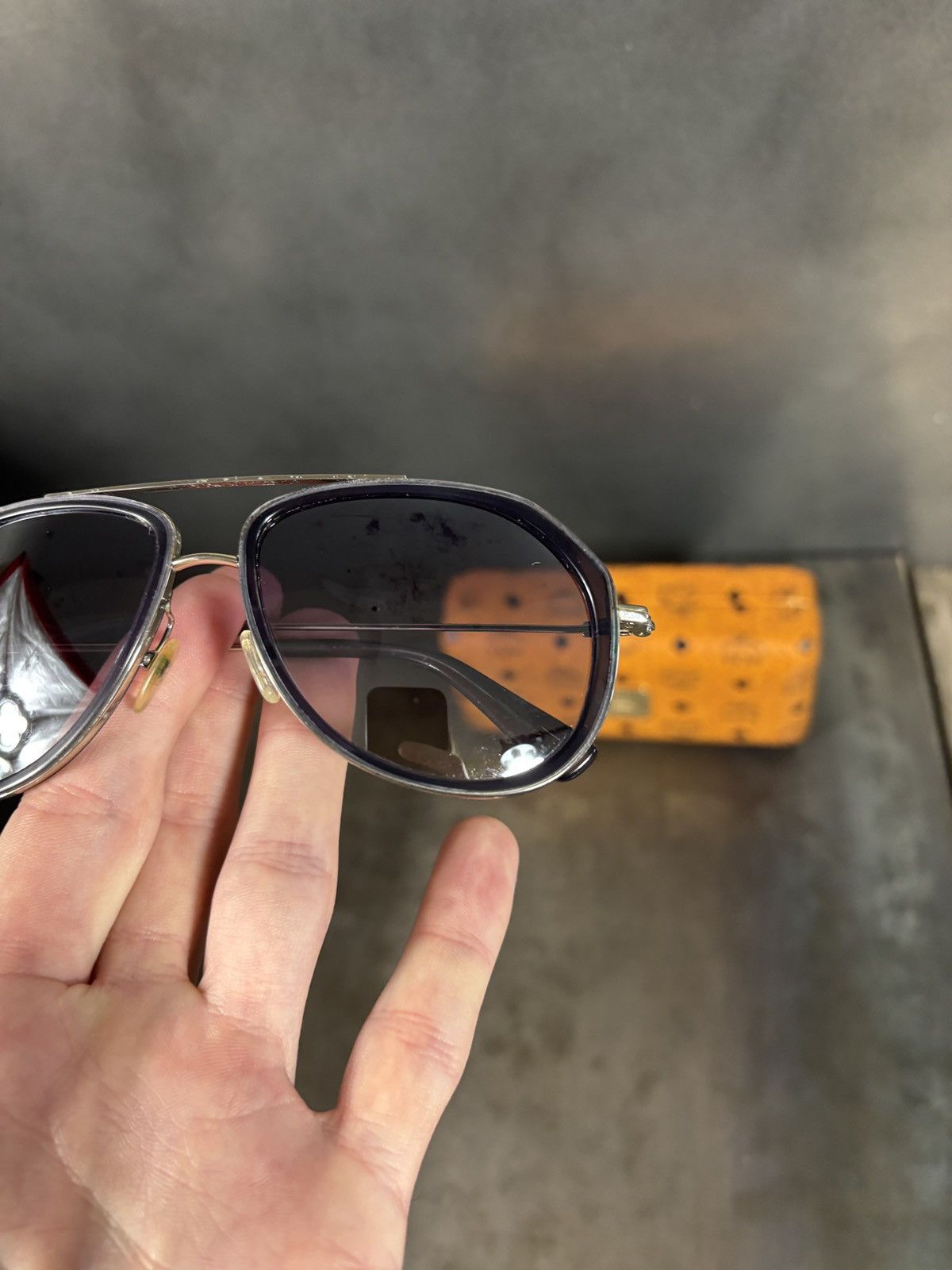 MCM MCM Sunglasses Metal Aviators Monogram 2010s Designer Italy Size ONE SIZE - 11 Thumbnail
