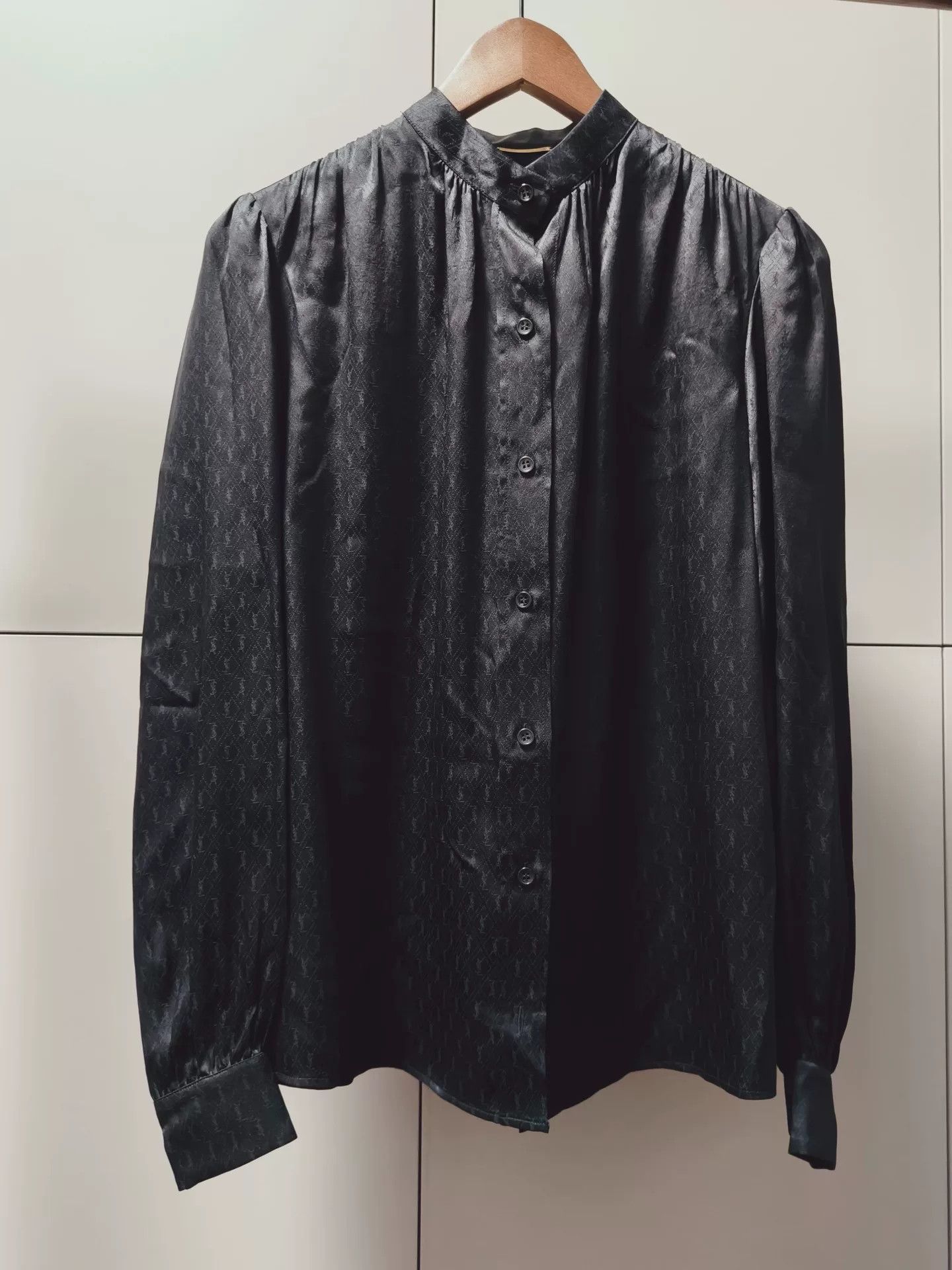 Saint Laurent Paris YSL Saint Laurent Black Silk Blouse Size M / US 6-8 / IT 42-44 - 1 Thumbnail