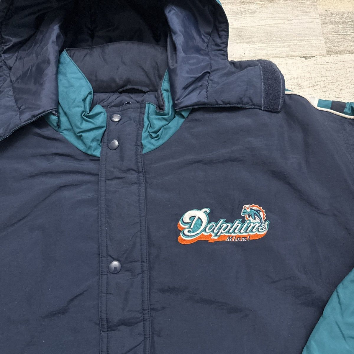 NFL NWT NFL Miami Dolphins Full Zip Puffer Jacket Hoodie XXL Size US XXL / EU 58 / 5 - 10 Thumbnail