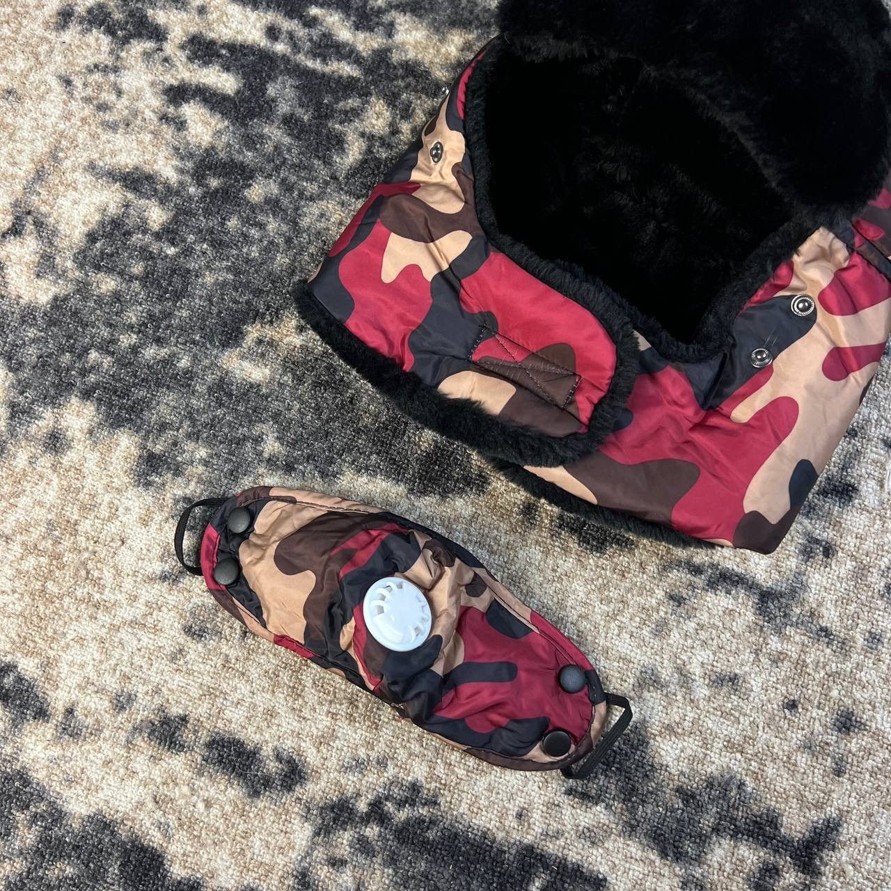 20471120 Camo Vintage Gorpcore Style Ushanka Hat Streetwear Y2K Size ONE SIZE - 4 Thumbnail