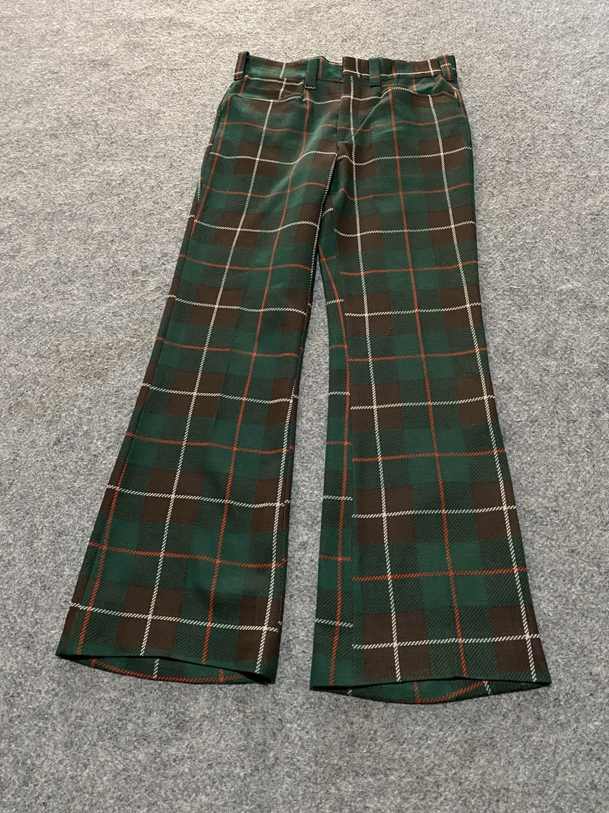 Vintage 70s Lee Plaid Pants Size US 30 / EU 46 - 2 Thumbnail
