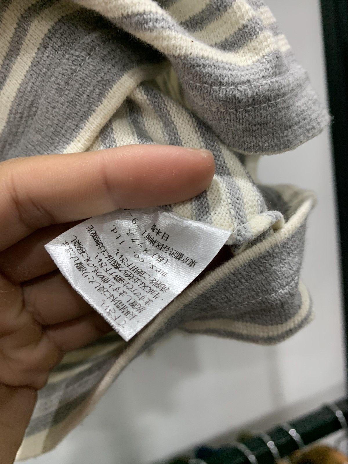 Japanese Brand × Vintage Rare💥 Made in Japan Stripes Knit Ls Shirt Size US S / EU 44-46 / 1 - 6 Thumbnail