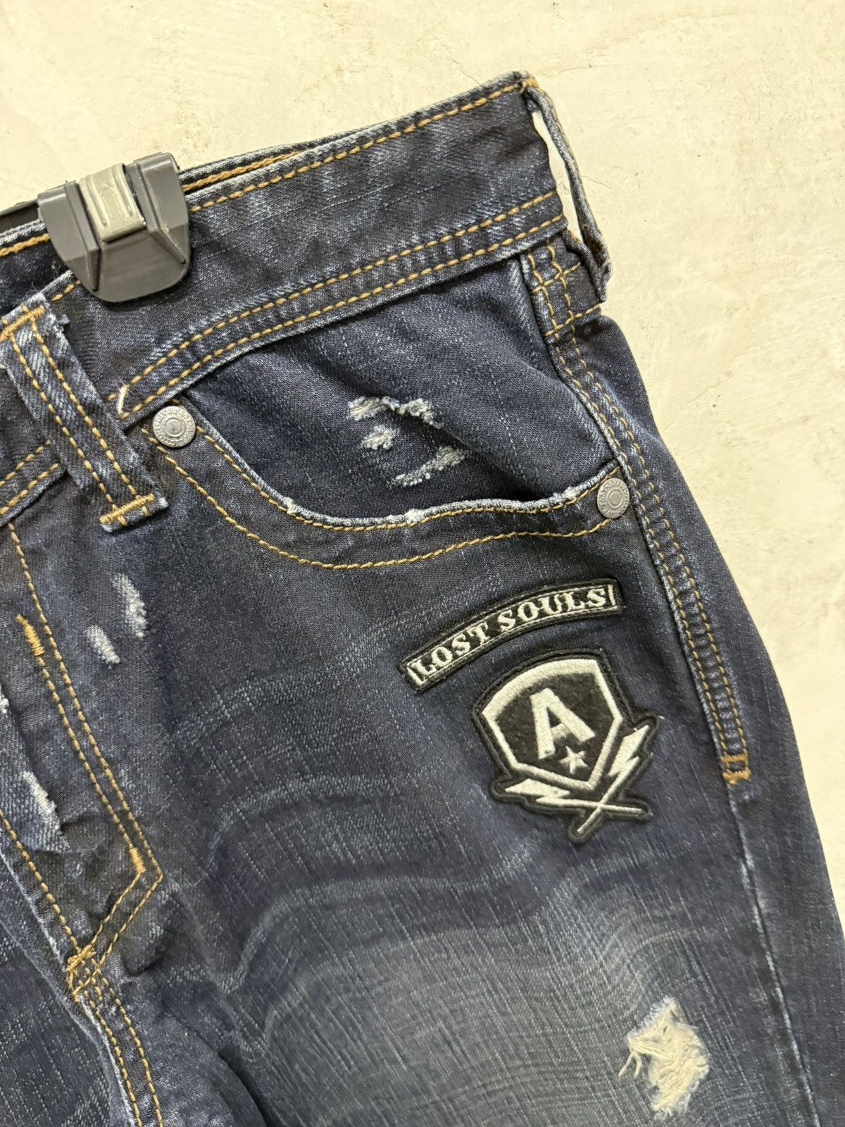Affliction Distressed Affliction Cross Patches Baggy Grunge y2k Jeans Size US 36 / EU 52 - 4 Thumbnail