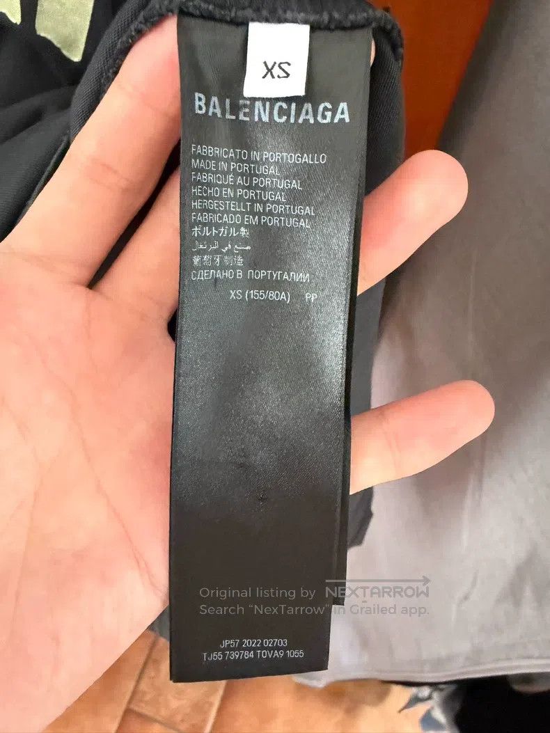 Balenciaga Balenciaga Black Tape Short Sleeve Size US XS / EU 42 / 0 - 4 Thumbnail