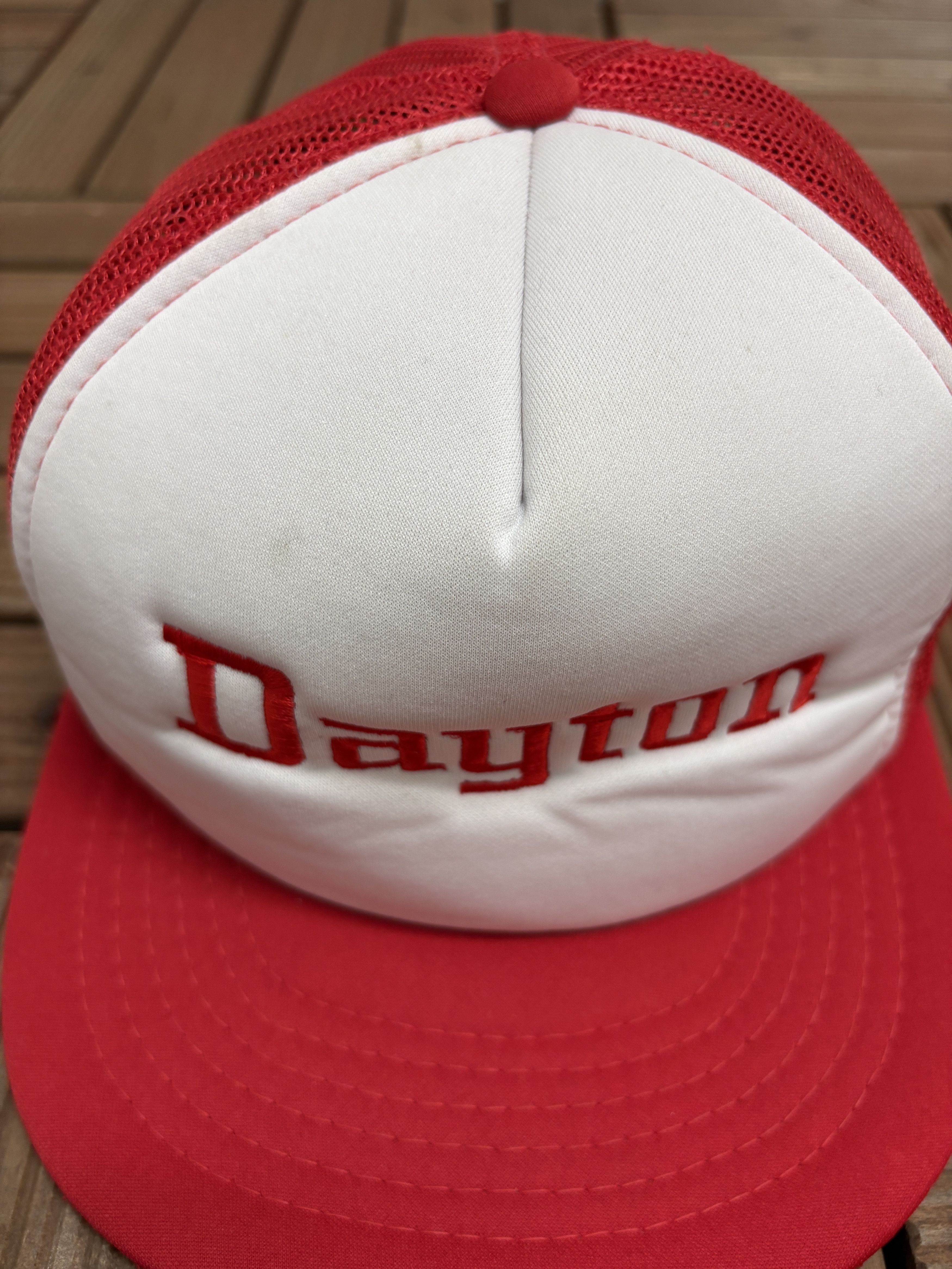 Vintage Dayton Flyers Stitched Vintage White Trucker Snap Back Hat Size ONE SIZE - 3 Thumbnail