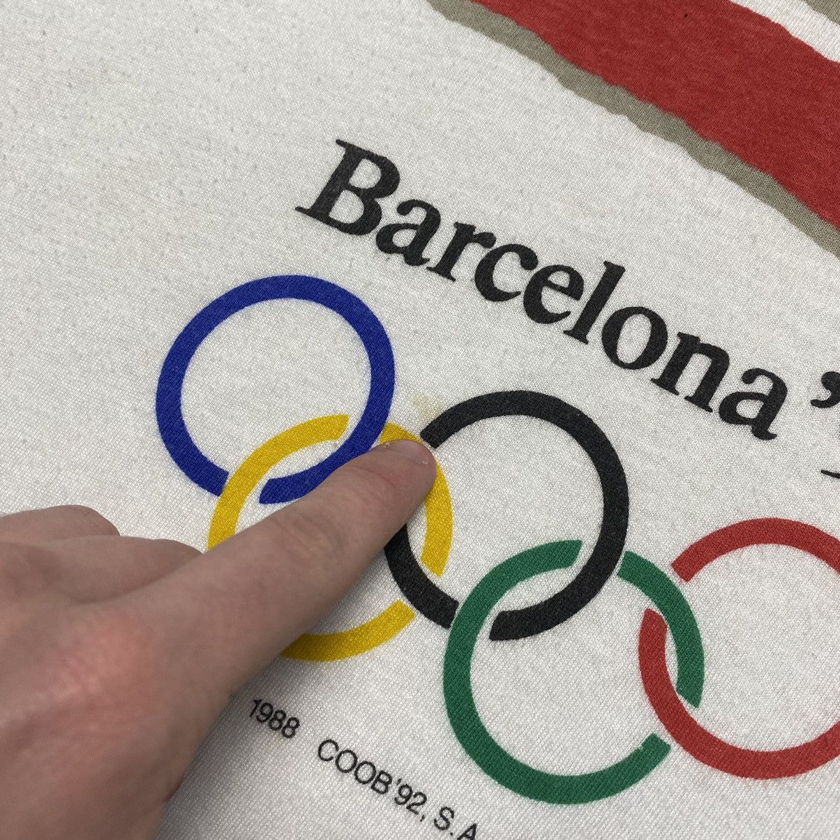 USA Olympics × Vintage Vintage 1992 Barcelona Olympic Games Big logo rare tee Size US XL / EU 56 / 4 - 10 Thumbnail