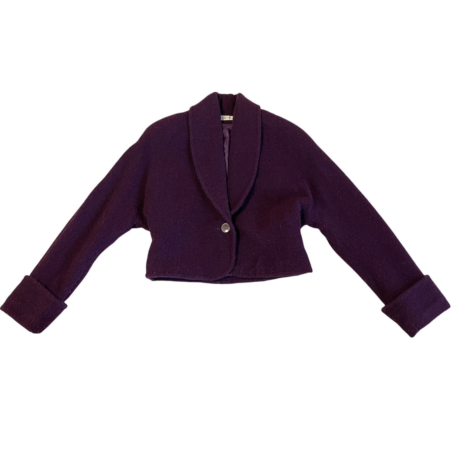 Other VTG Paul Alexander Wool Blend Retro Textured Crop Blazer 6 Size M / US 6-8 / IT 42-44 - 9 Thumbnail