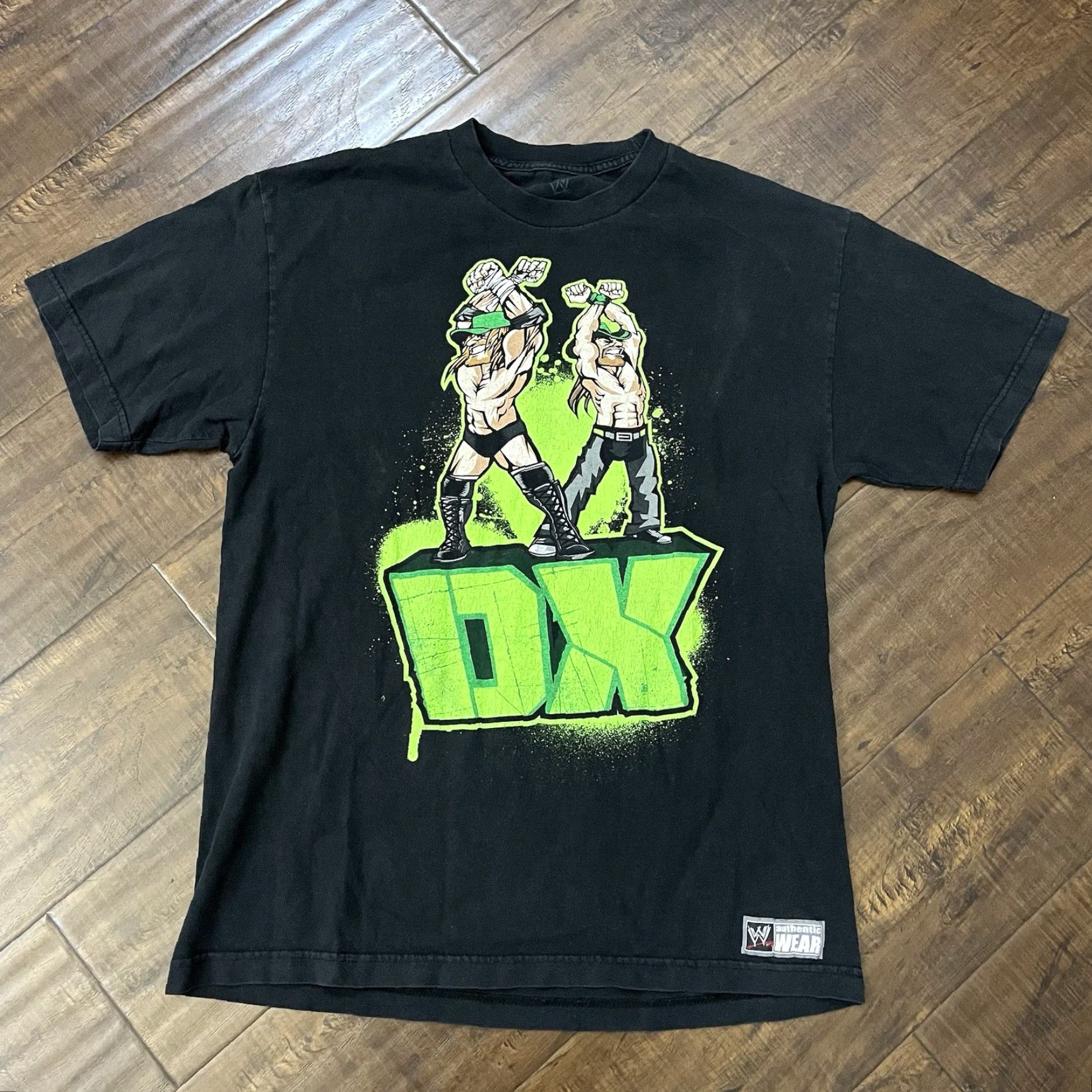 Vintage VINTAGE WWE DX Army Degeneration X Wrestling Tee T Shirt L BLACK Men Short Sleeve 1990s WWf NWO Triple H 90s Size US L / EU 52-54 / 3 - 2 Thumbnail
