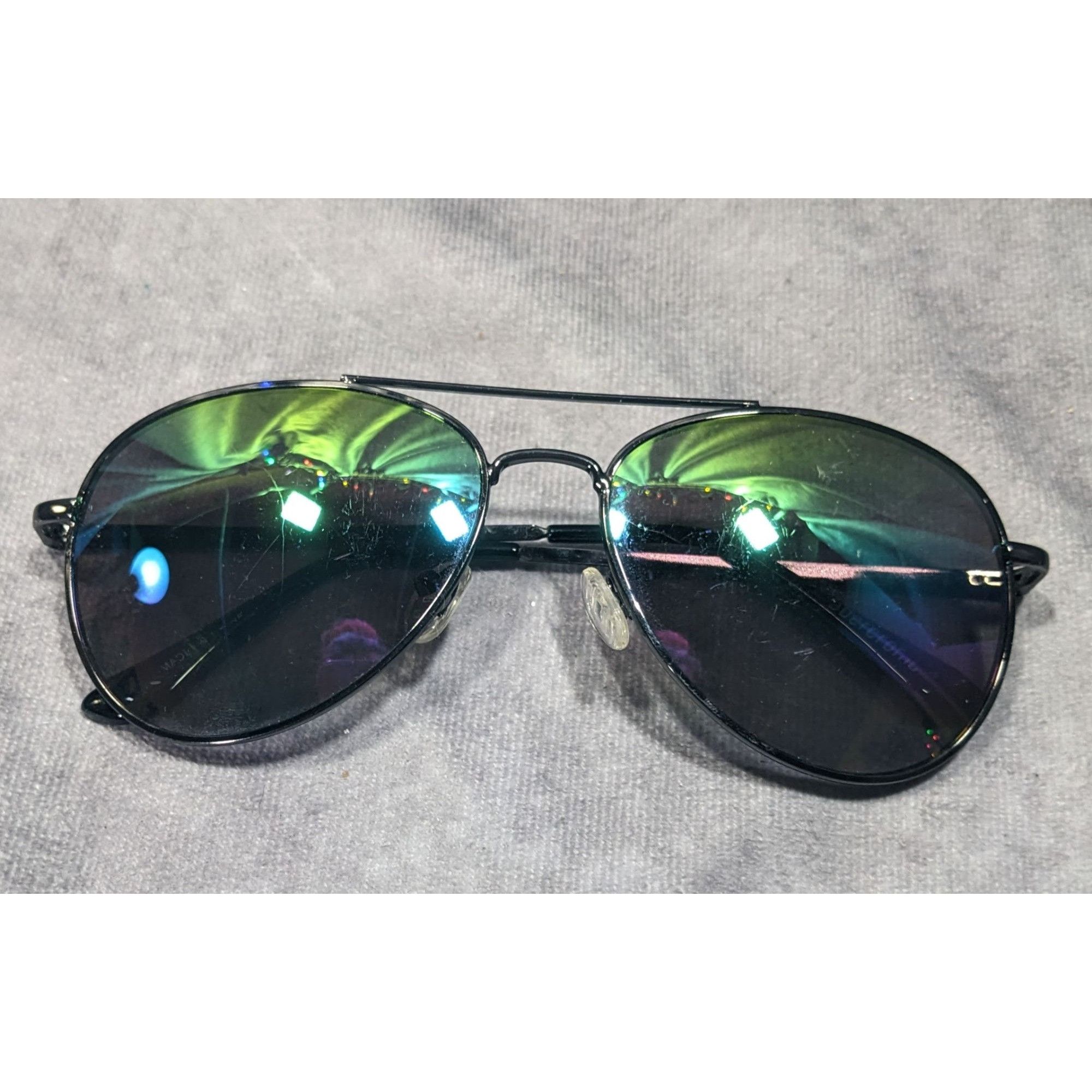 Abercrombie & Fitch Preppy Abercrombie Aviator Sunglasses With Rainbow Mirror Fi Size ONE SIZE - 2 Thumbnail
