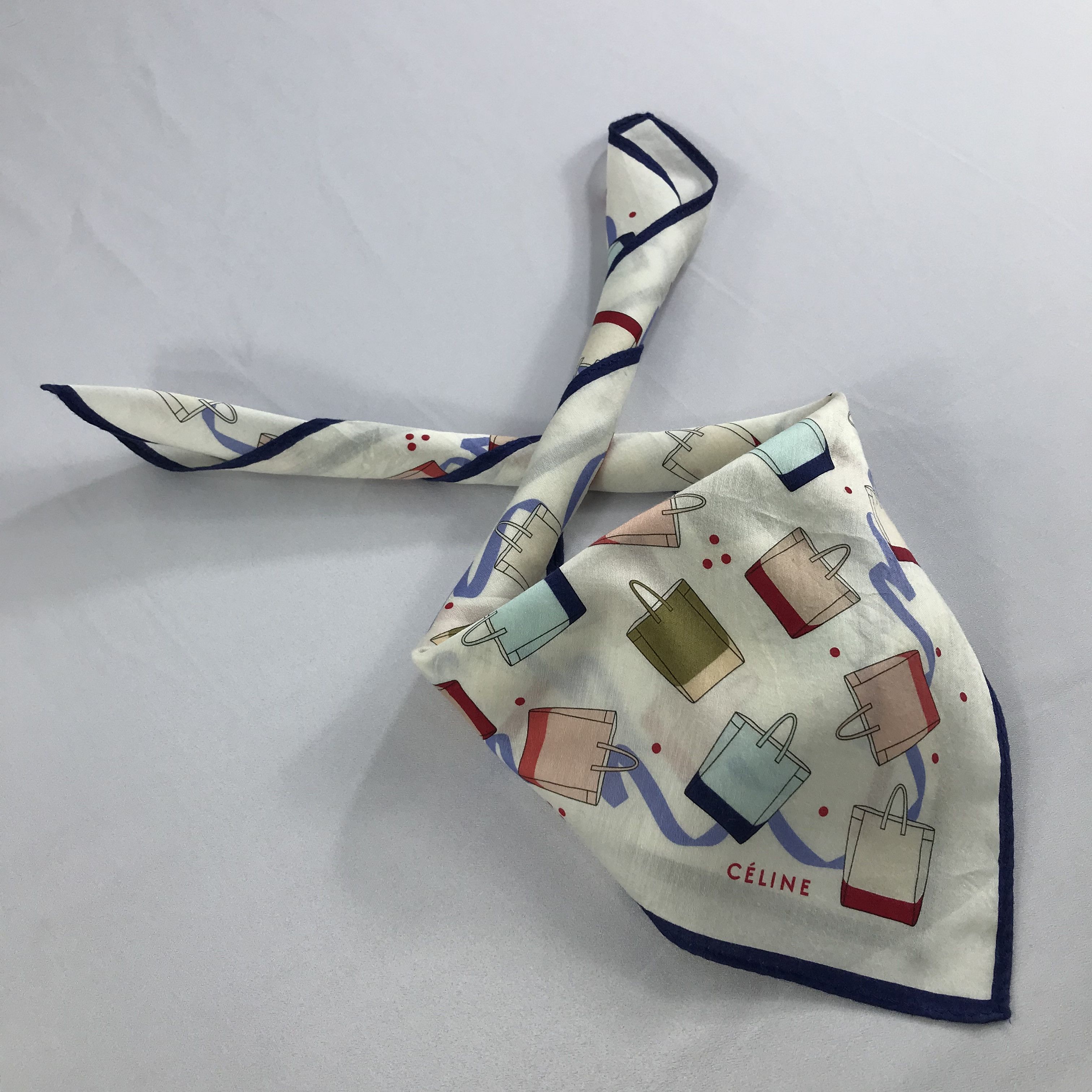 Celine × Vintage Celine Bandana / Handkerchief / Neckerchief - S2595 Size ONE SIZE - 4 Thumbnail
