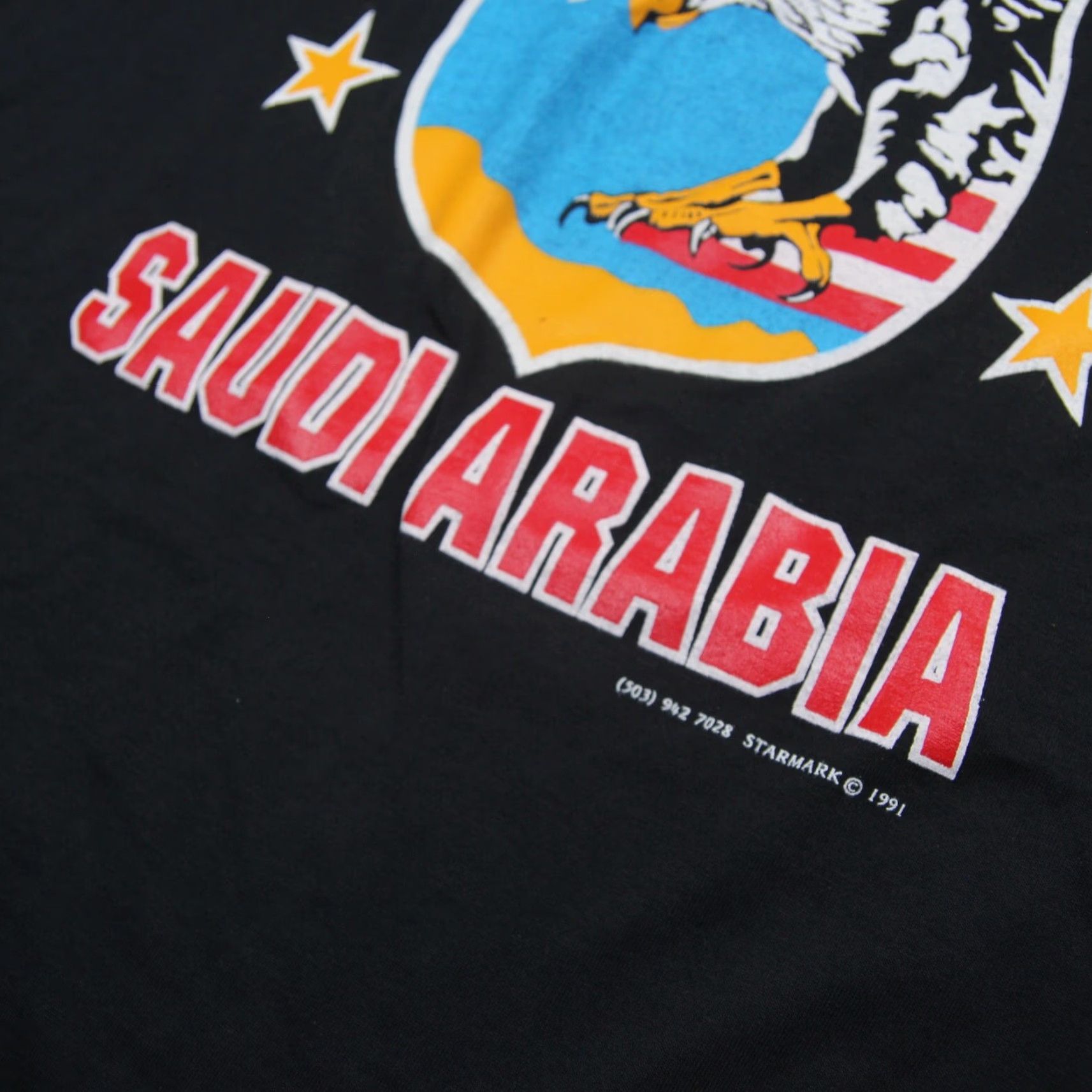 Vintage VINTAGE Operation Desert Storm Saudi Arabia Mens XL Graphic T Shirt Black Size US XL / EU 56 / 4 - 3 Thumbnail