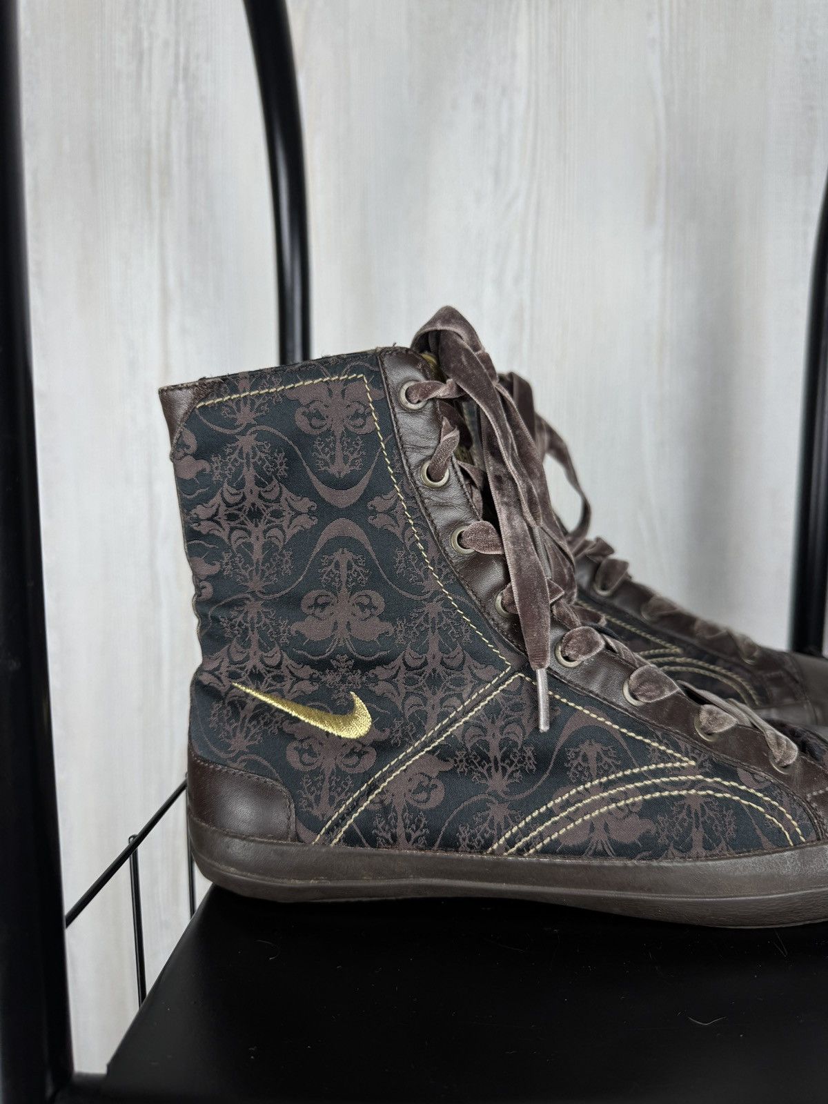 Nike Vintage 2007 Nike Sixton Premium Mid Brown Leather Size 8.5 Size US 8.5 / IT 38.5 - 2 Thumbnail