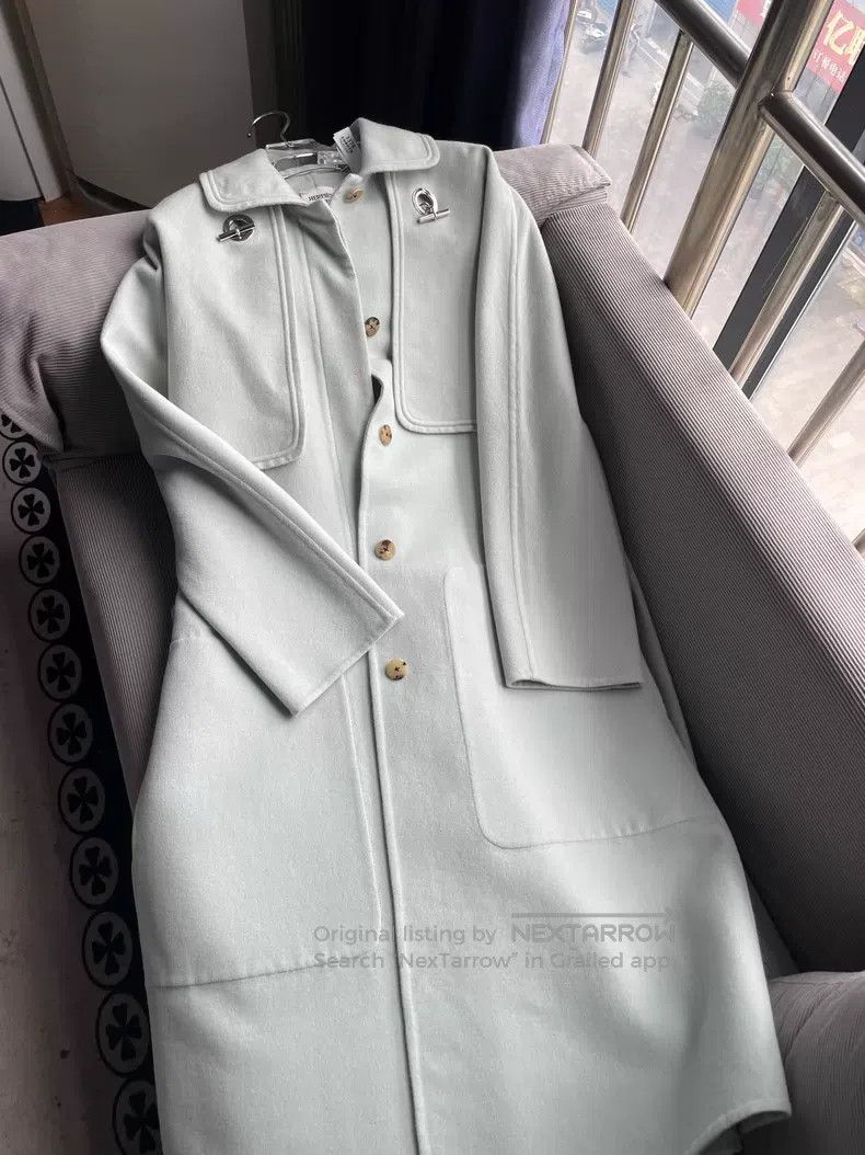 Hermes Hermes Light Blue Cashmere Overcoat Size XS / US 0-2 / IT 36-38 - 1 Thumbnail