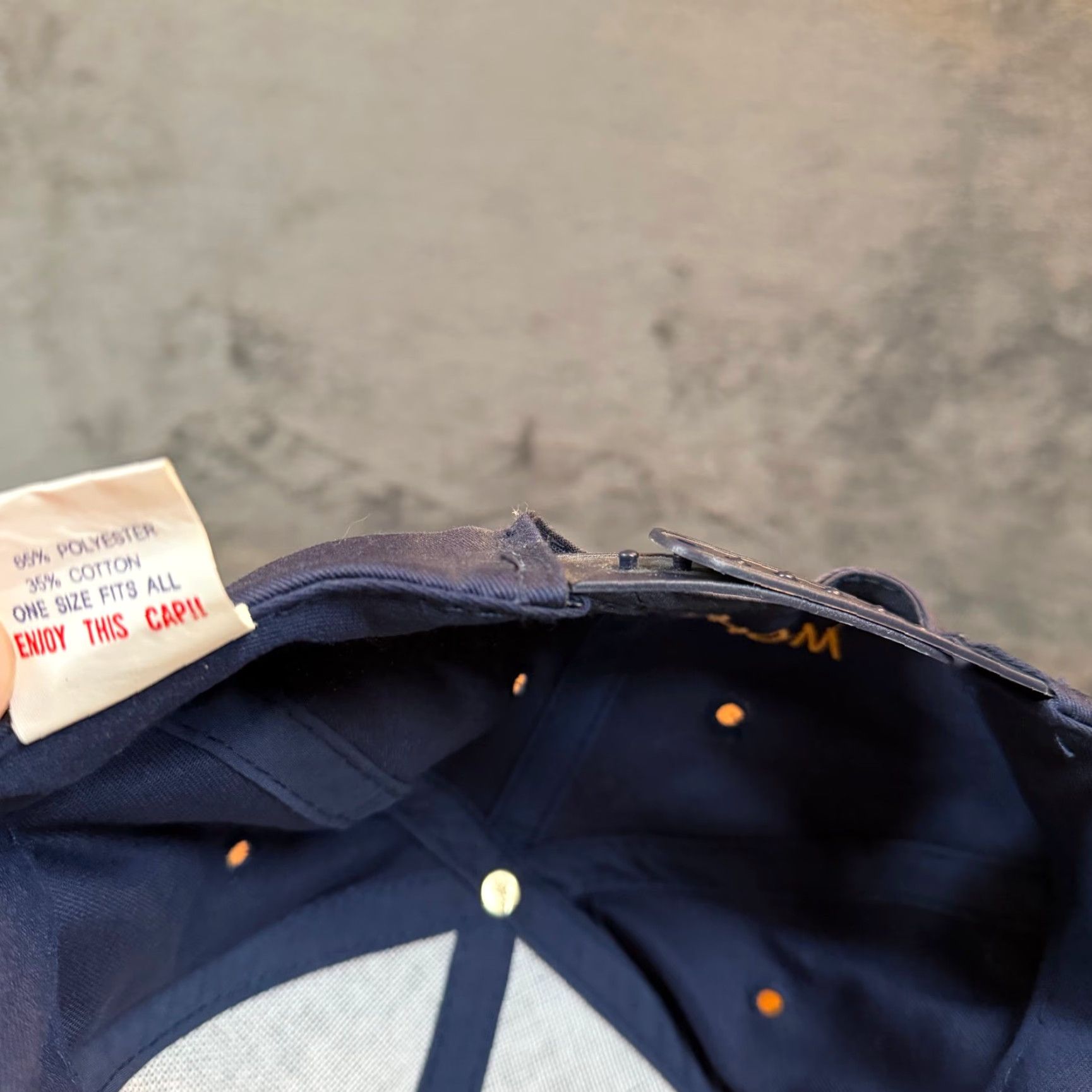 Vintage VINTAGE Otto KRWC AM 1360 Road Show Snapback Hat Navy Gold Radio Cap Mens Size ONE SIZE - 7 Thumbnail