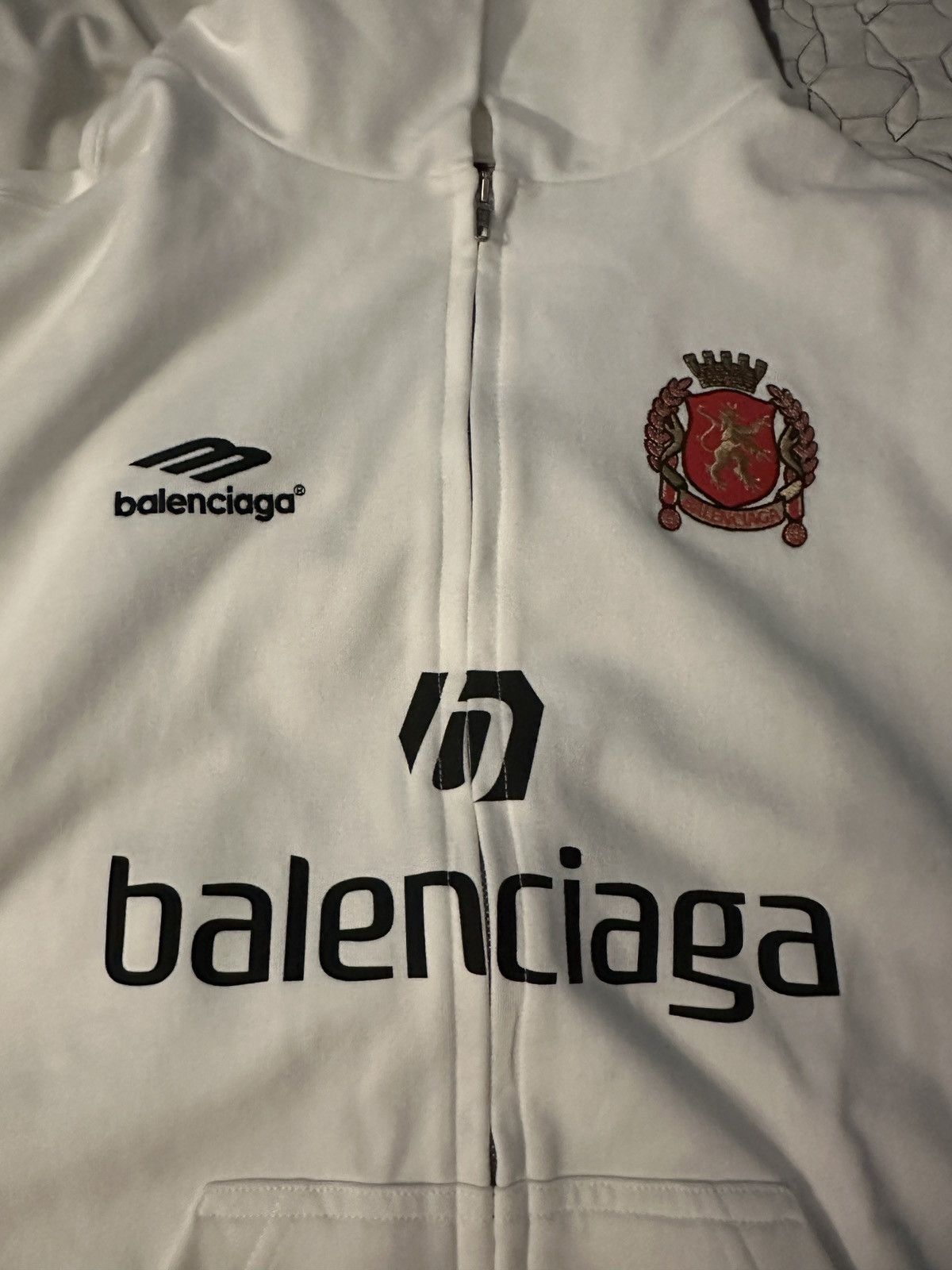 Balenciaga Balenciaga MIAMI EXCLUSIVE White Soccer Hoodie Size US L / EU 52-54 / 3 - 4 Thumbnail