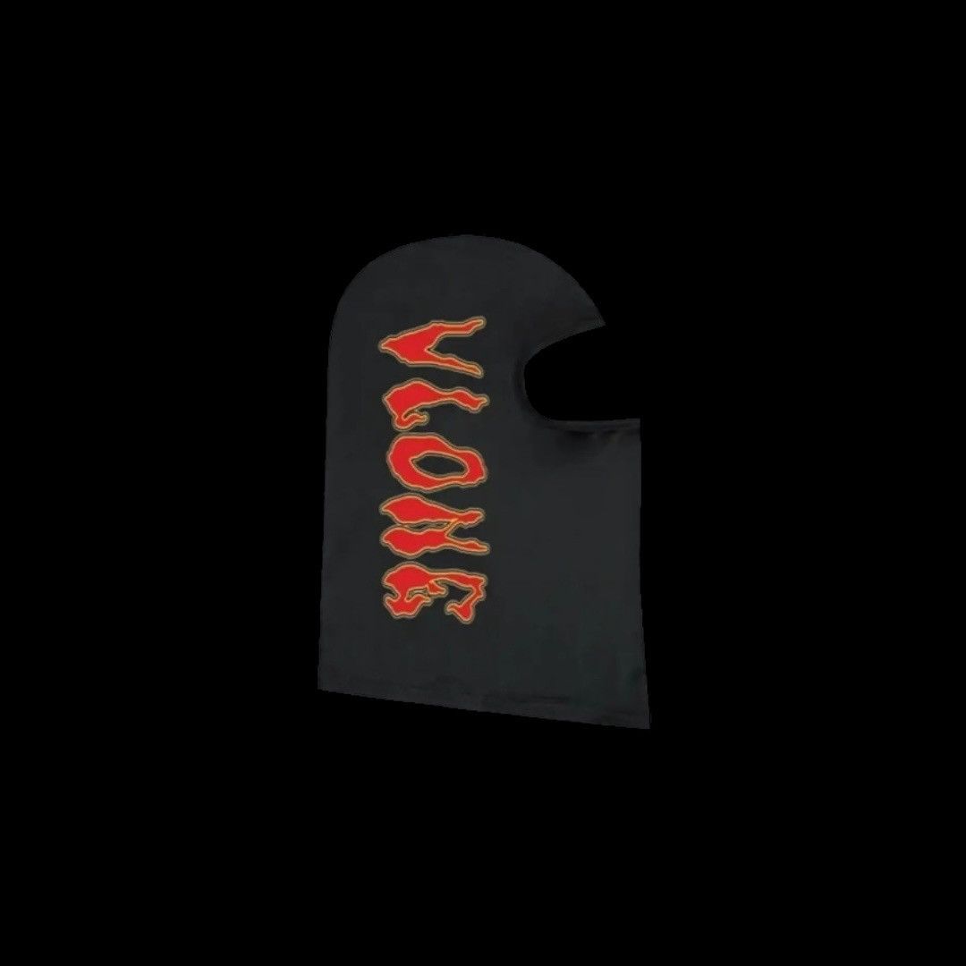 image of Vlone Flamethrower Ski Mask in Black, Men's