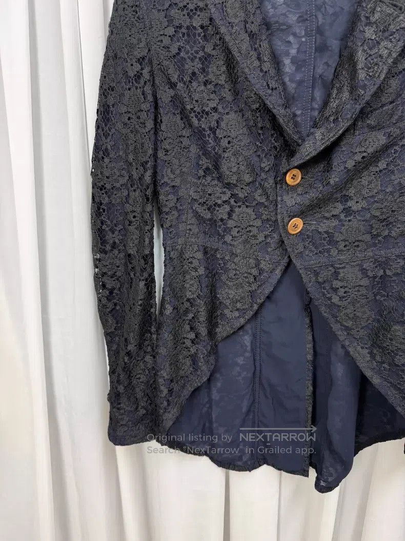 Comme des Garcons Comme Des Garcons Lace tailcoat with floral pattern and st Size S / US 4 / IT 40 - 4 Thumbnail