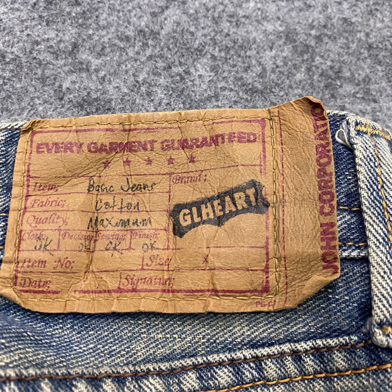 If Six Was Nine 💥Flare💥Vintage G hearts Distressed Denim Size US 31 - 15 Thumbnail
