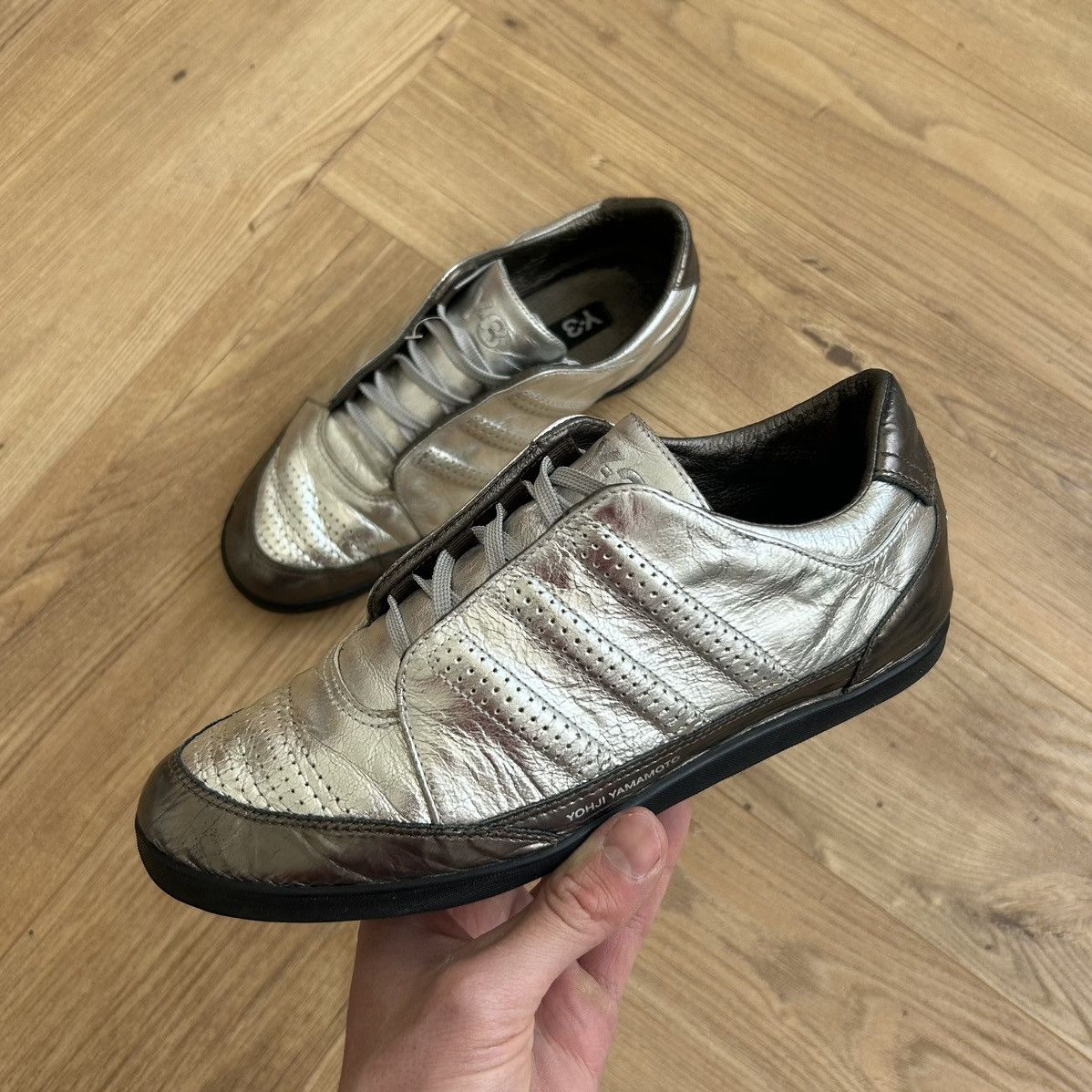 Adidas × Y-3 Vintage Adidas Yohji Yamamoto Y-3 Silver Sneakers Size US 7.5 / IT 37.5 - 2 Thumbnail