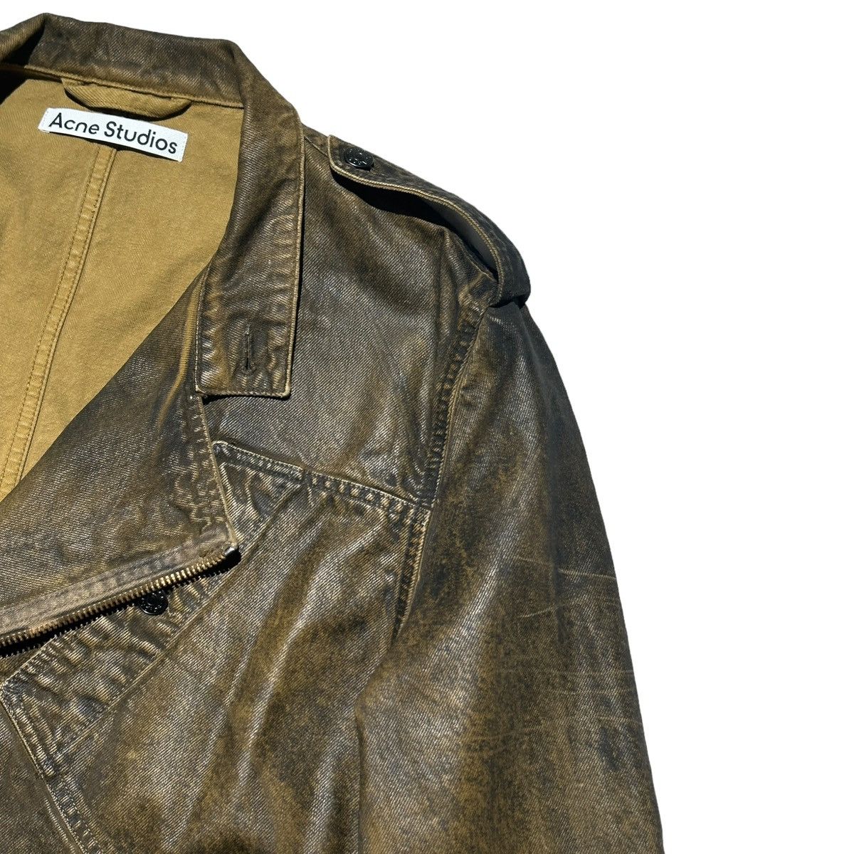 Acne Studios $1,500 New season waxed gradient denim belted trench coat Size US M / EU 48-50 / 2 - 3 Thumbnail
