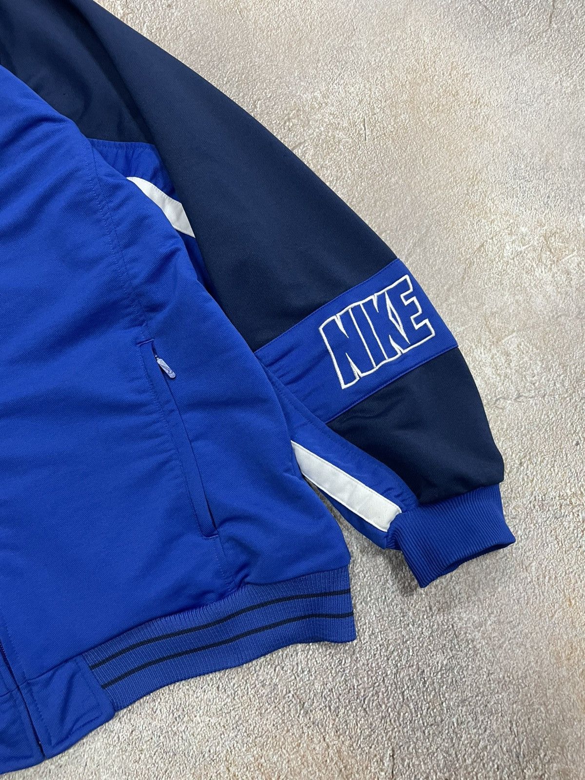 Nike Vintage Nike Double Swoosh Cotton Track Jacket Size US L / EU 52-54 / 3 - 4 Thumbnail