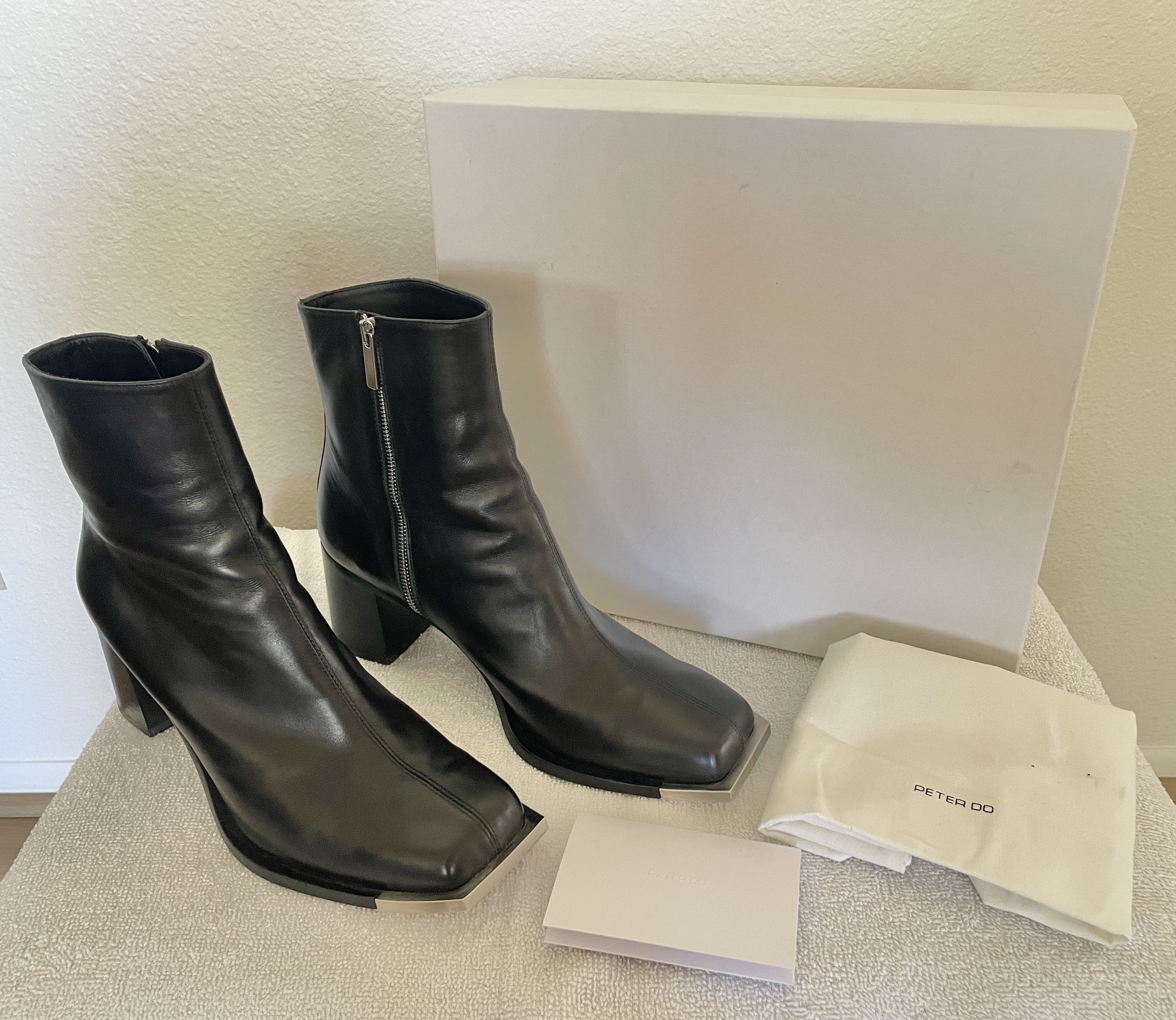 Peter Do Rare Size - Everyday Silver Trim Boots Size US 12 / EU 45 - 1 Thumbnail