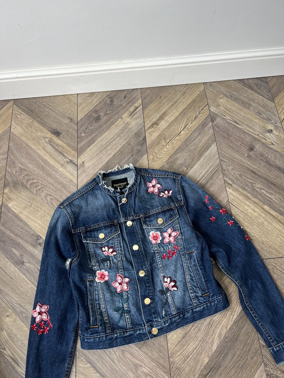 Juicy Couture Vintage RARE Juicy Couture Black Label Denim Jacket Size XS / US 0-2 / IT 36-38 - 6 Thumbnail