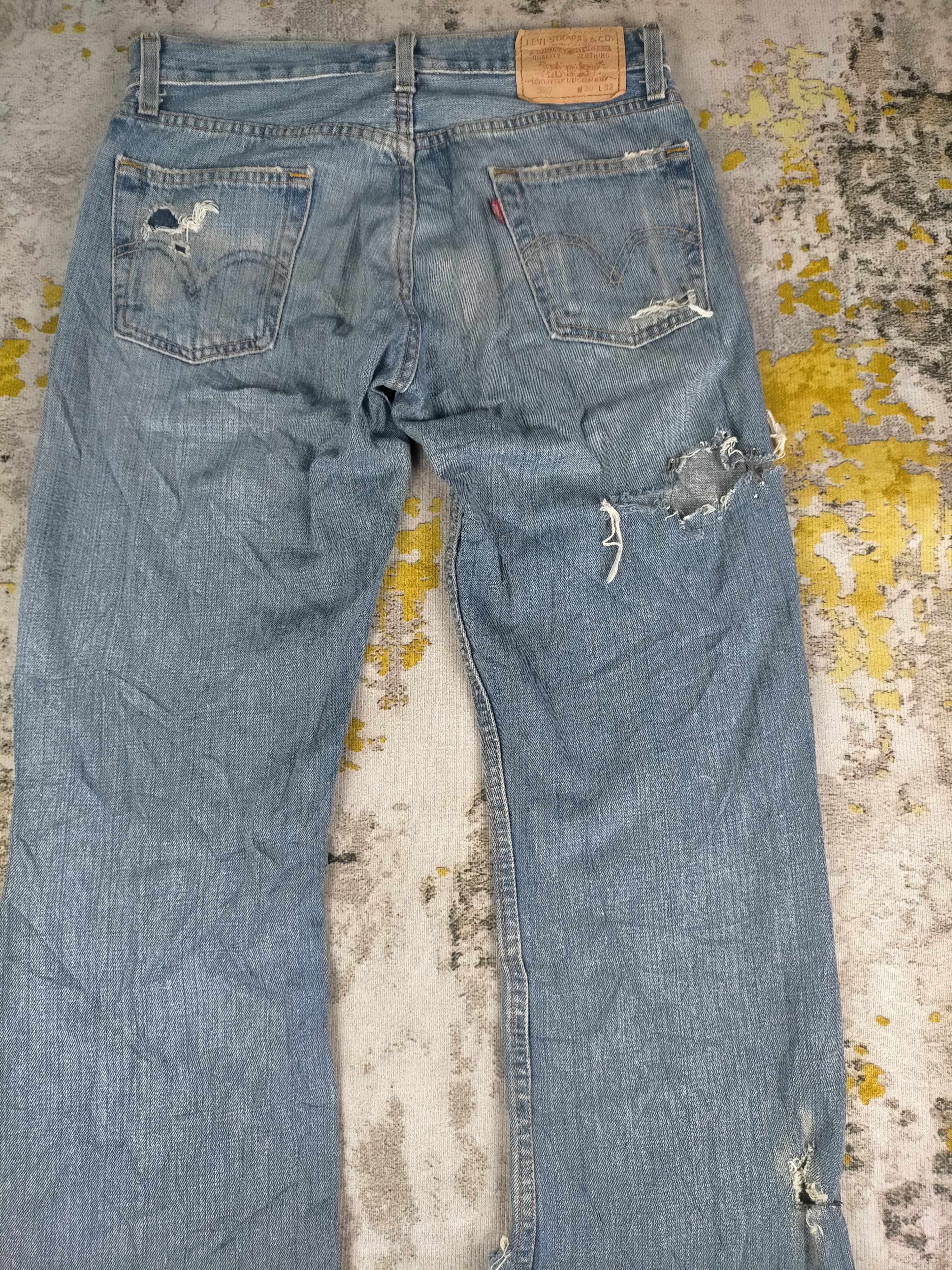 Levi's 🔥 Flared Rare Levis 527 Custom Distressed Trashed Jeans Size US 30 / EU 46 - 8 Thumbnail