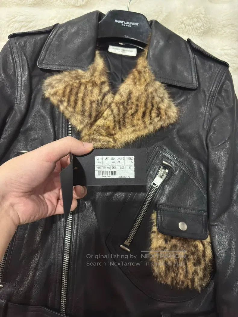 Saint Laurent Paris Saint Laurent Paris Fur Leather Jacket Size US S / EU 44-46 / 1 - 4 Thumbnail