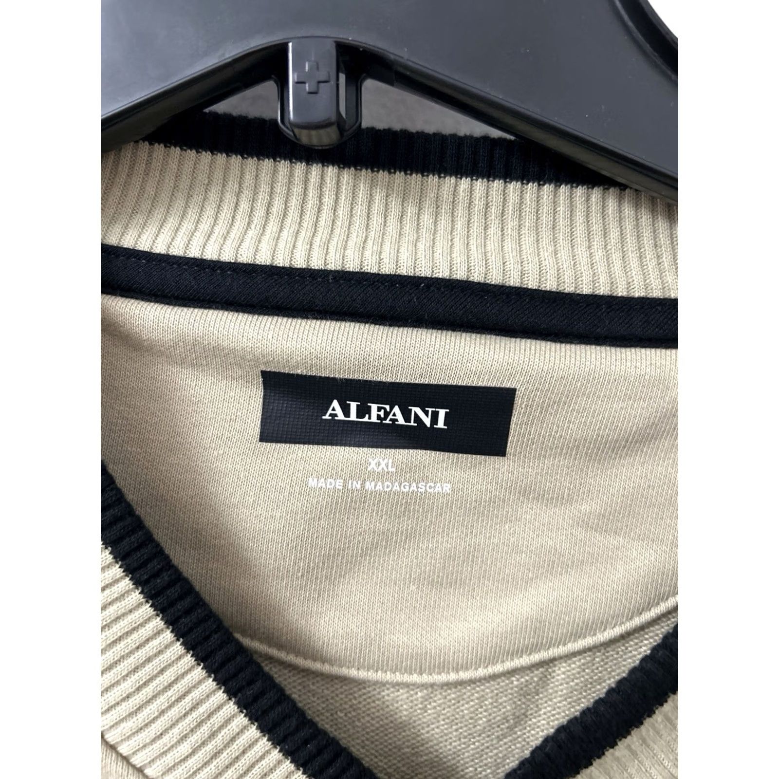 Alfani VINTAGE Alfani Sweatshirt Mens 2XL Beige Henley Baseball Pullover L/S NWT Size US XXL / EU 58 / 5 - 6 Thumbnail